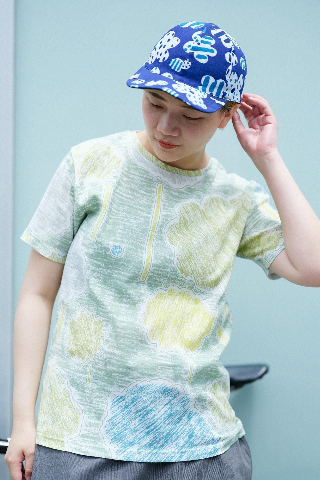 高島縮棉 40/40 短袖T-shirt/moko