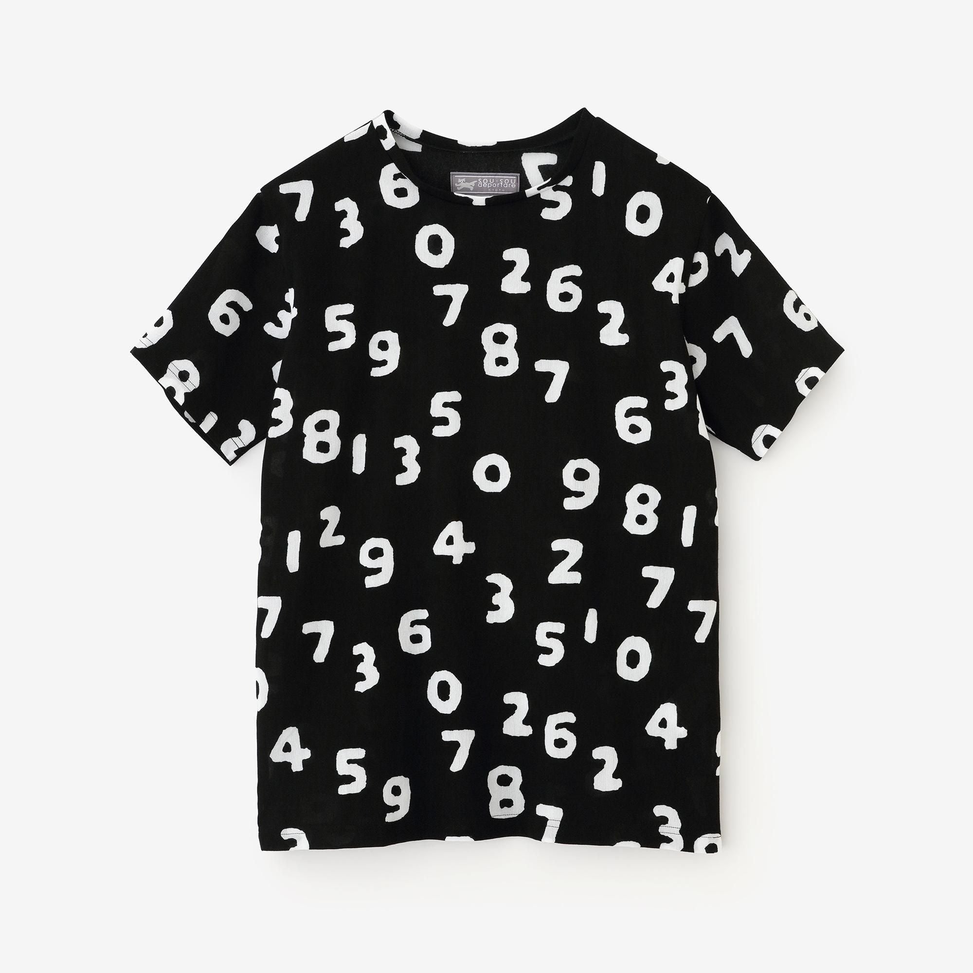 高島縮 40/40 半袖Tシャツ／SO-SU-U昆（こん） 濡羽色（ぬれ