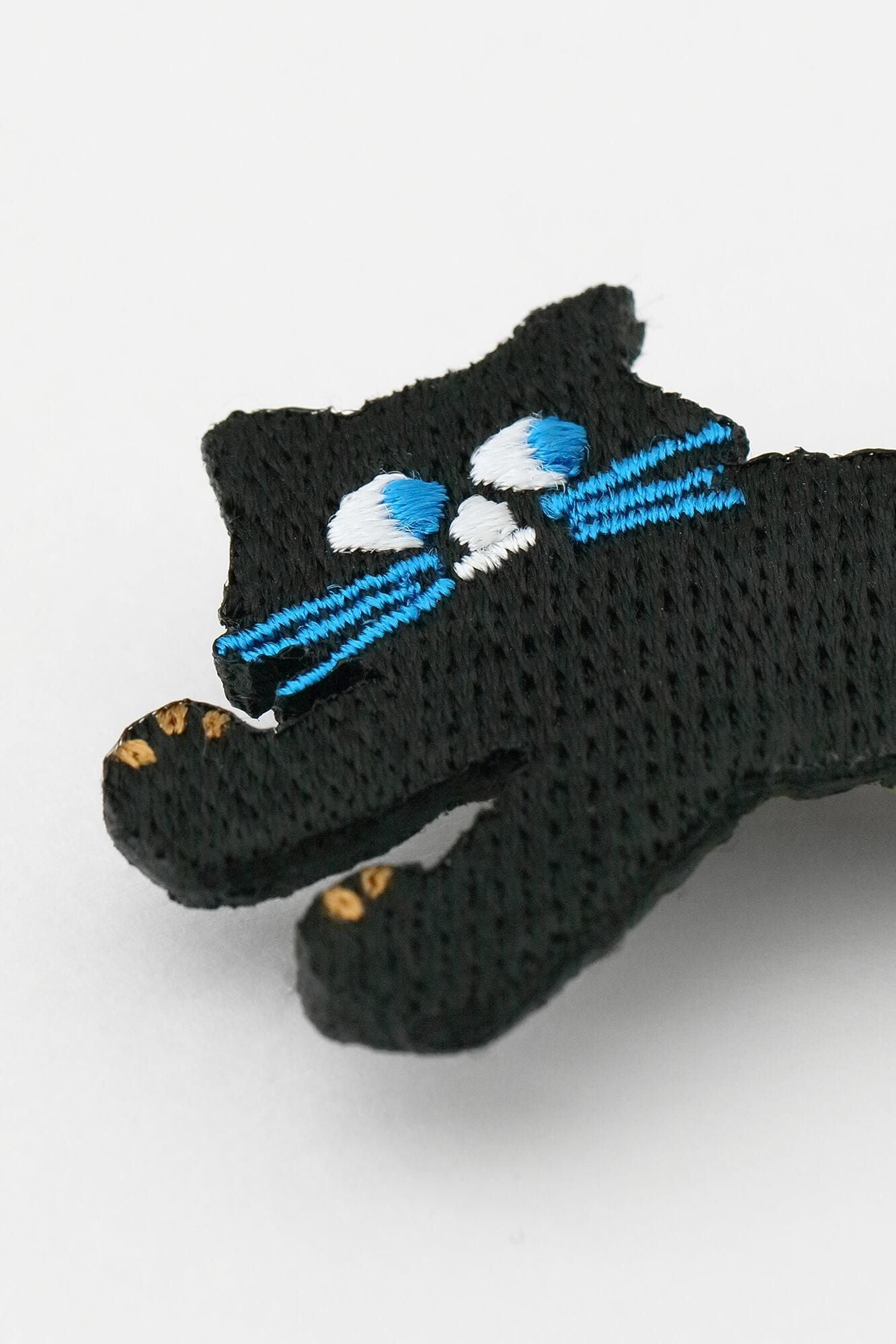 刺繍飾り(ししゅうかざり)/depoニャン ブラック