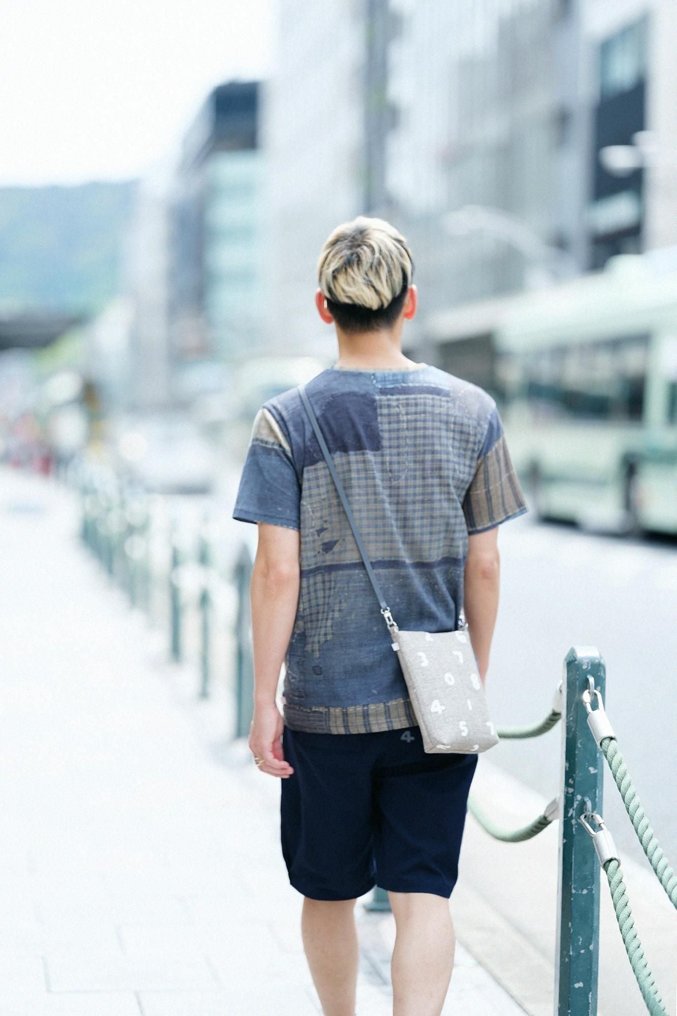 高島縮棉 40/40短袖T-shirt / BORO IJ