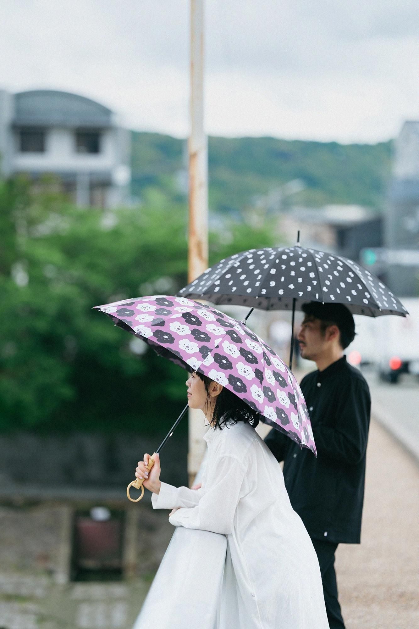 SOU・SOU×MOONBAT Gunnai Ori Carbon Regenschirm/Hohoemi