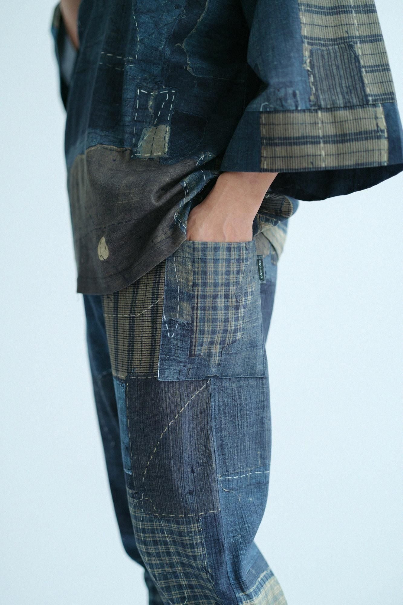 Chizimi Cotton 20/20 Harem Pants / BORO IJ