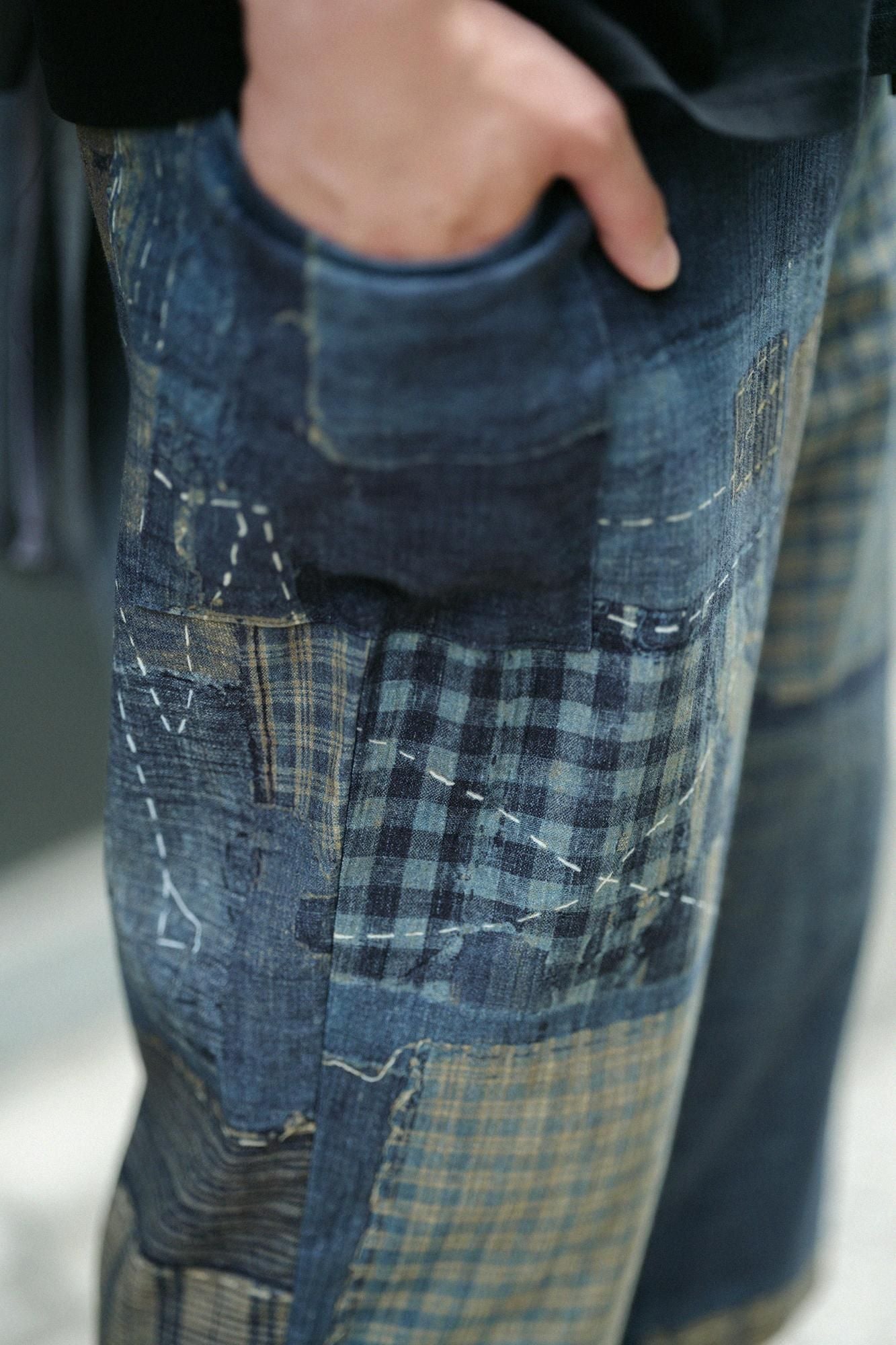 Chizimi Cotton 20/20 Skinny Pants / BORO IJ