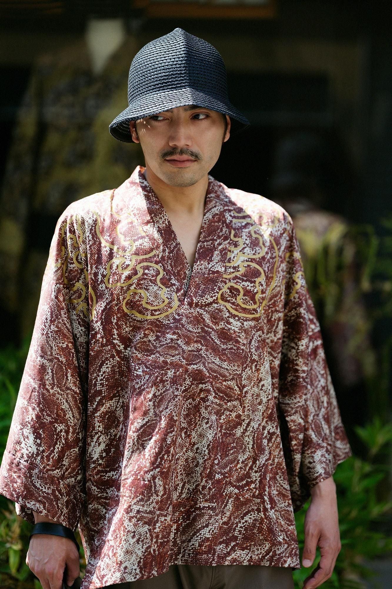 鑽石編織尾張笠/黑色