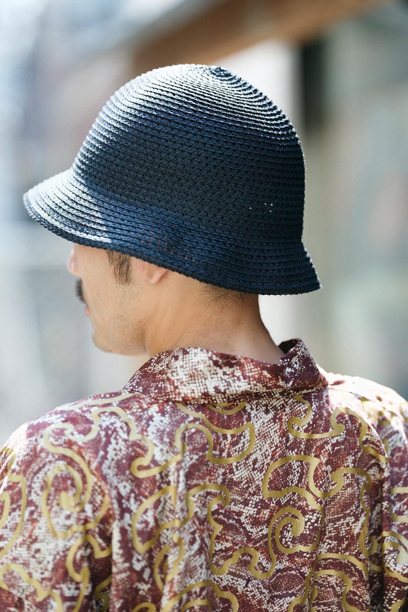 鑽石編織尾張笠/黑色