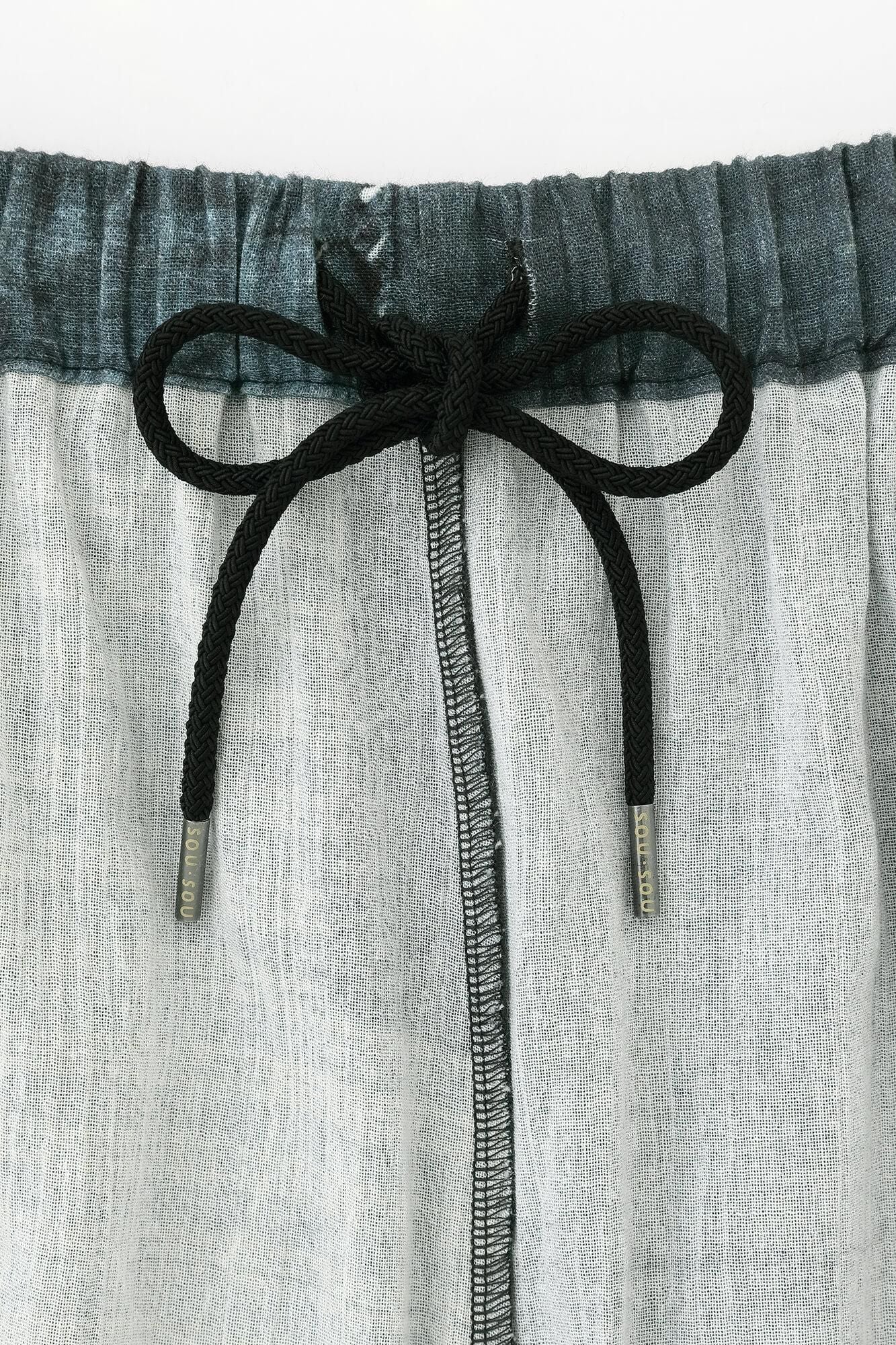 高島縮 20/20 作務衣(さむえ) 下/BORO IJ