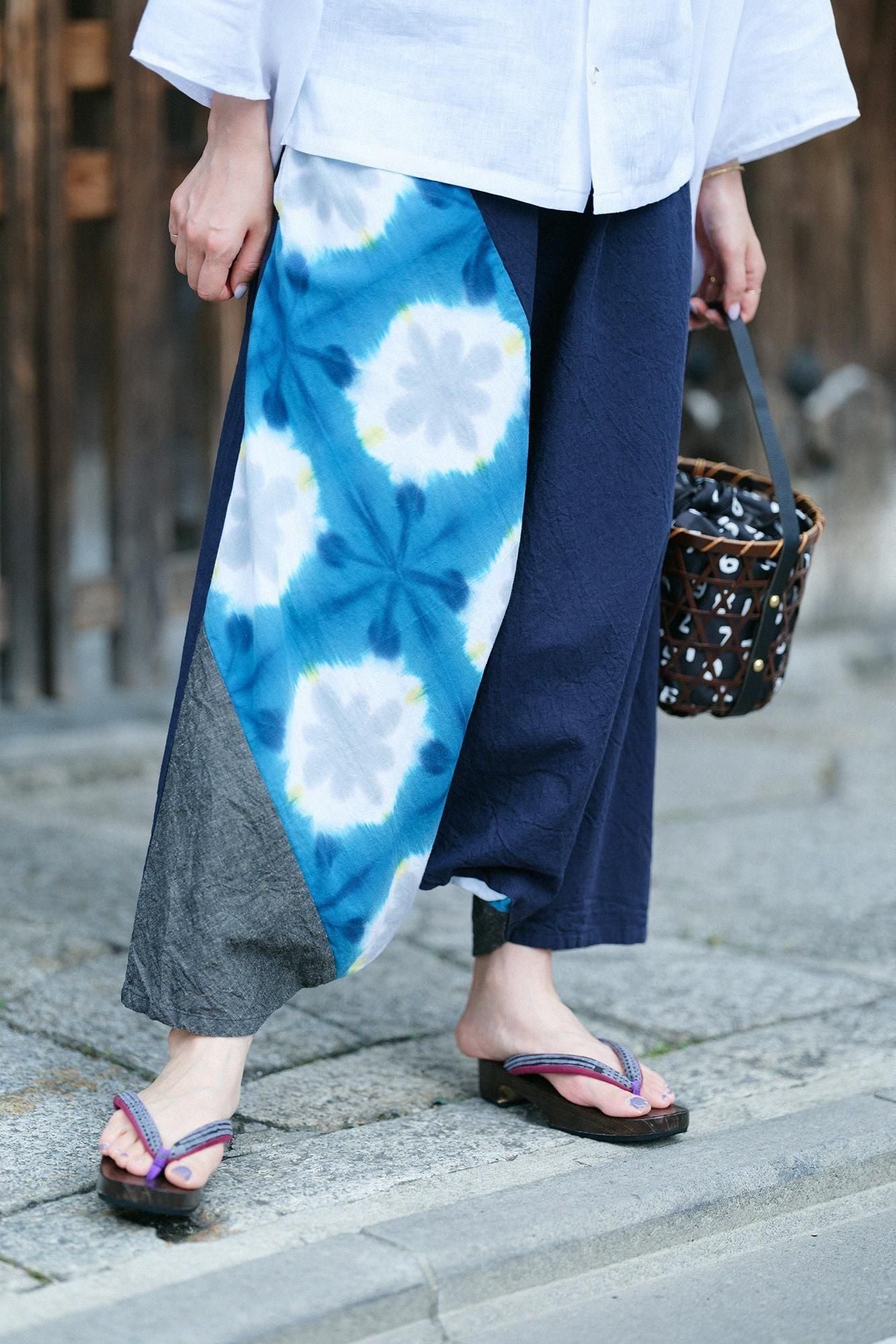 Mari-Baumwolle Arimatsu Narumi Shibori Ise-Baumwolle 20/20 Leinenmischung Fuji / Sekka Weißer Tau