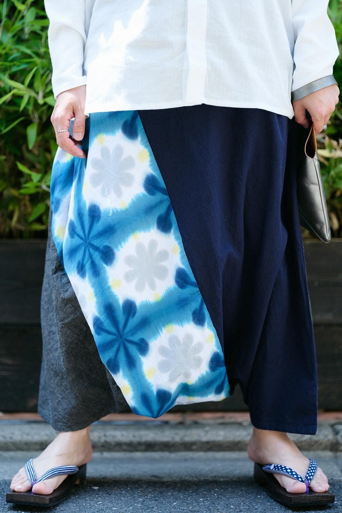 Mari-Baumwolle Arimatsu Narumi Shibori Ise-Baumwolle 20/20 Leinenmischung Fuji / Sekka Weißer Tau