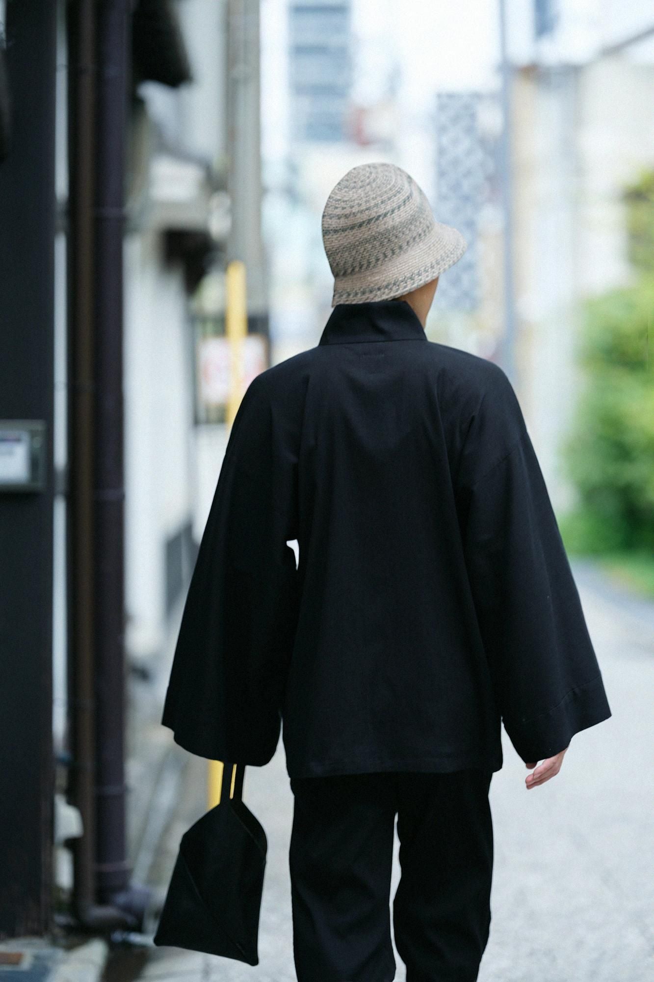 海島綿(かいとうめん) 高島縮 40/40 陣風靡(じんふうび)/濡羽色(ぬればいろ)