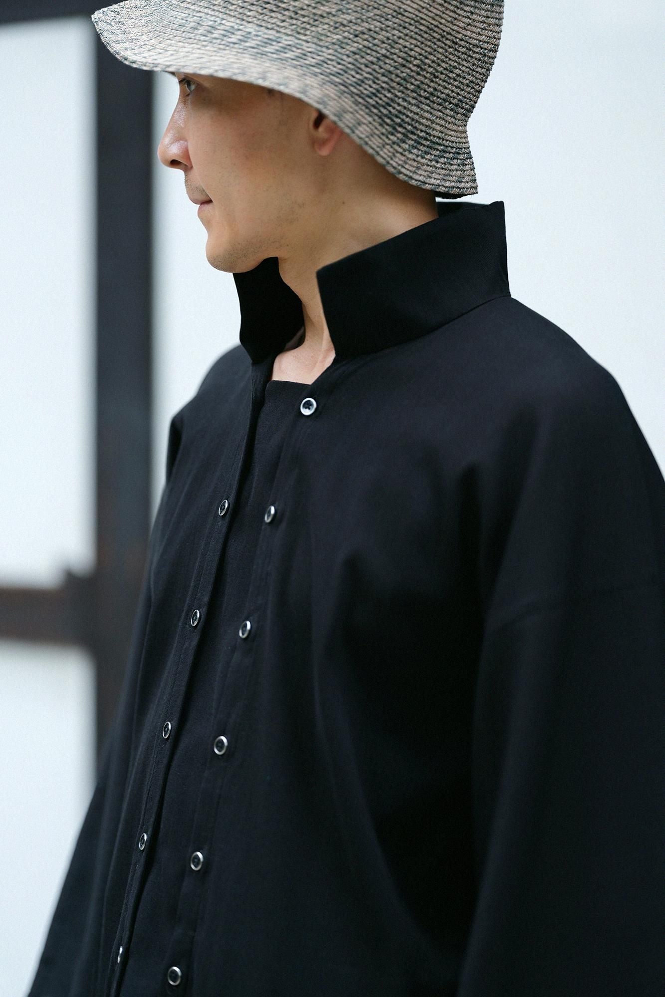 海島綿(かいとうめん) 高島縮 40/40 陣風靡(じんふうび)/濡羽色(ぬればいろ)