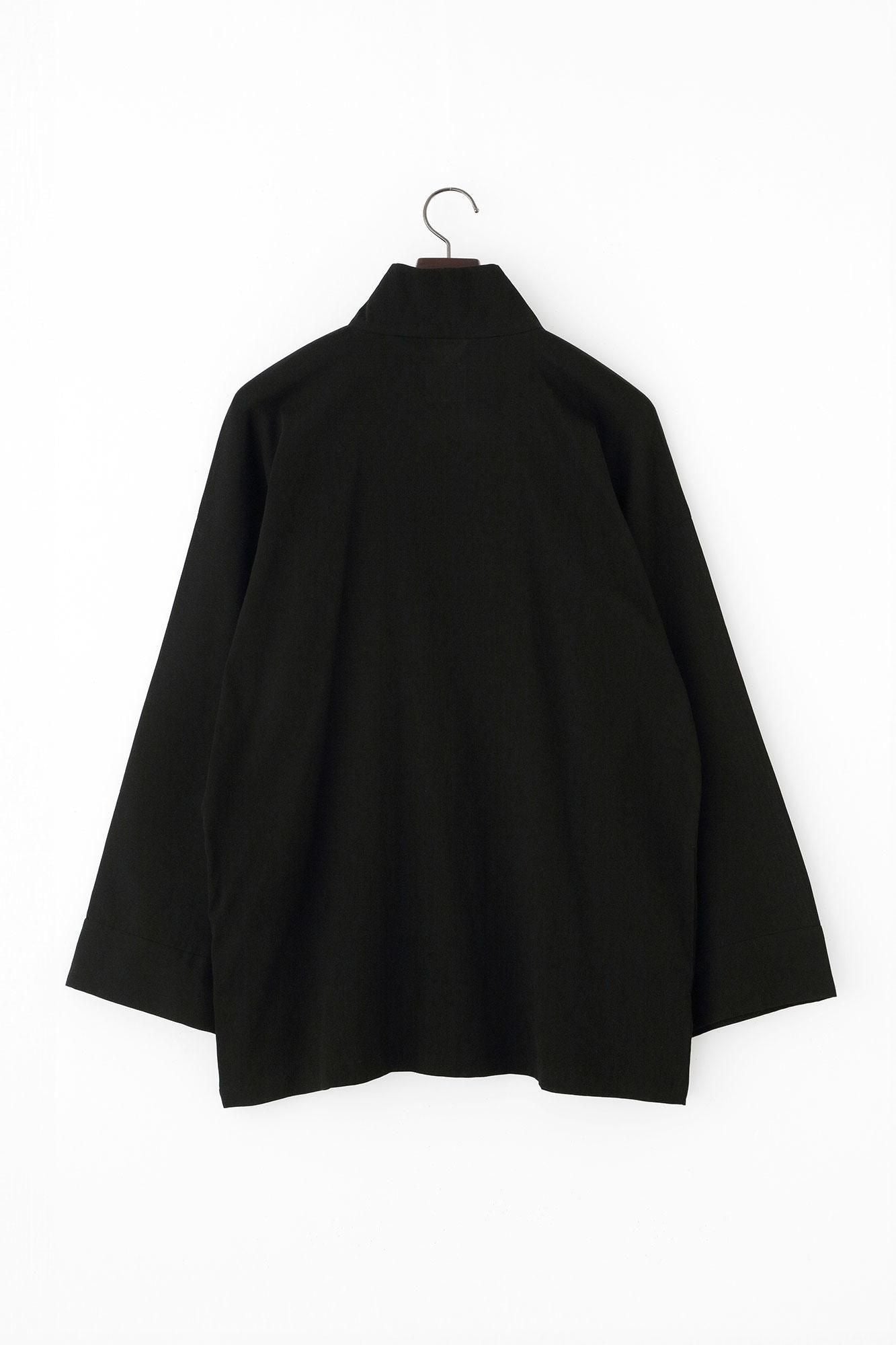 海島綿(かいとうめん) 高島縮 40/40 陣風靡(じんふうび)/濡羽色(ぬればいろ)