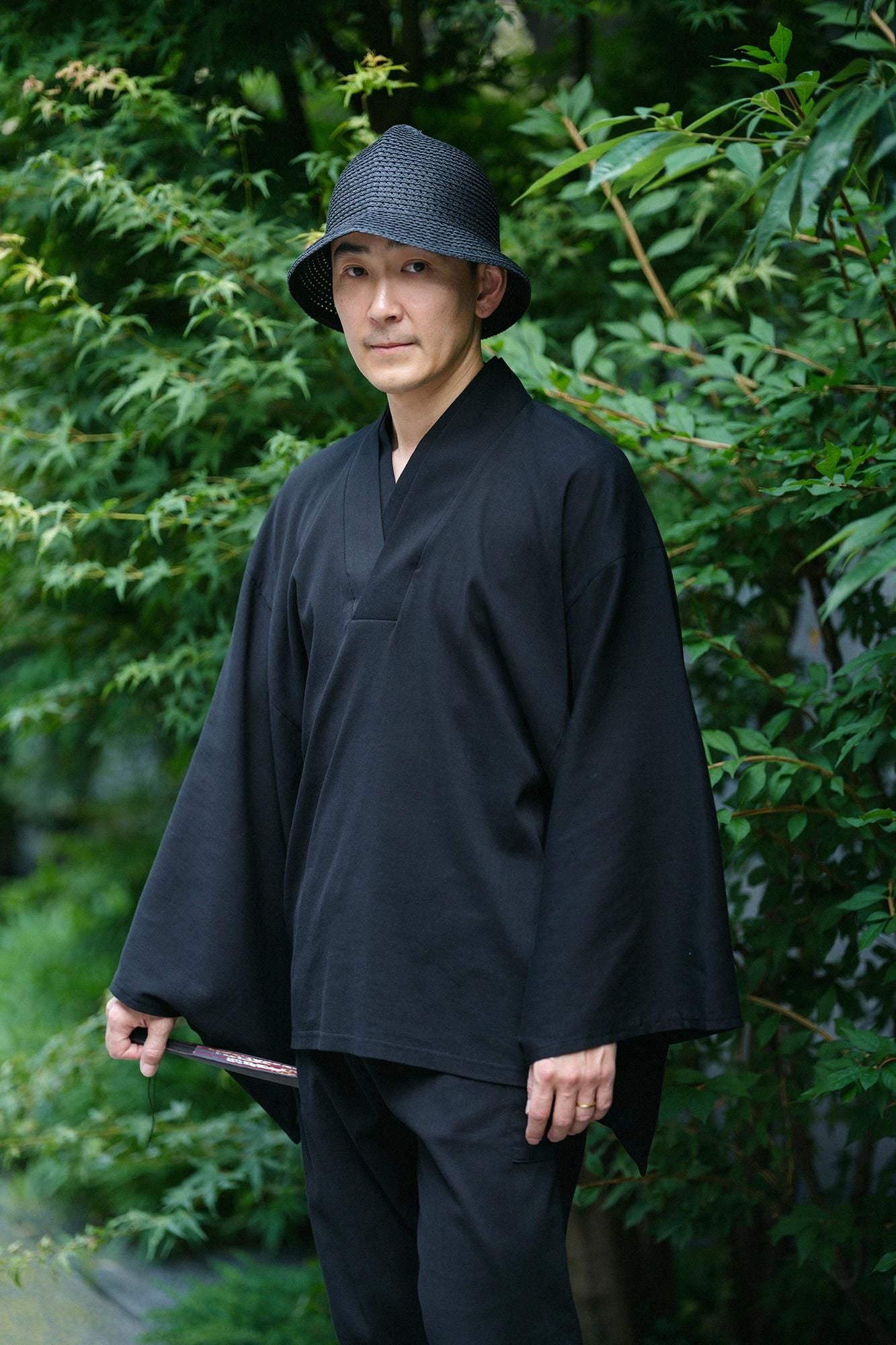 Kaitoume棉花takashima chiku 40/40半胶角袖炉(Haneriri kakusode de Fuubi) /湿羽毛颜色(Nuarairo)