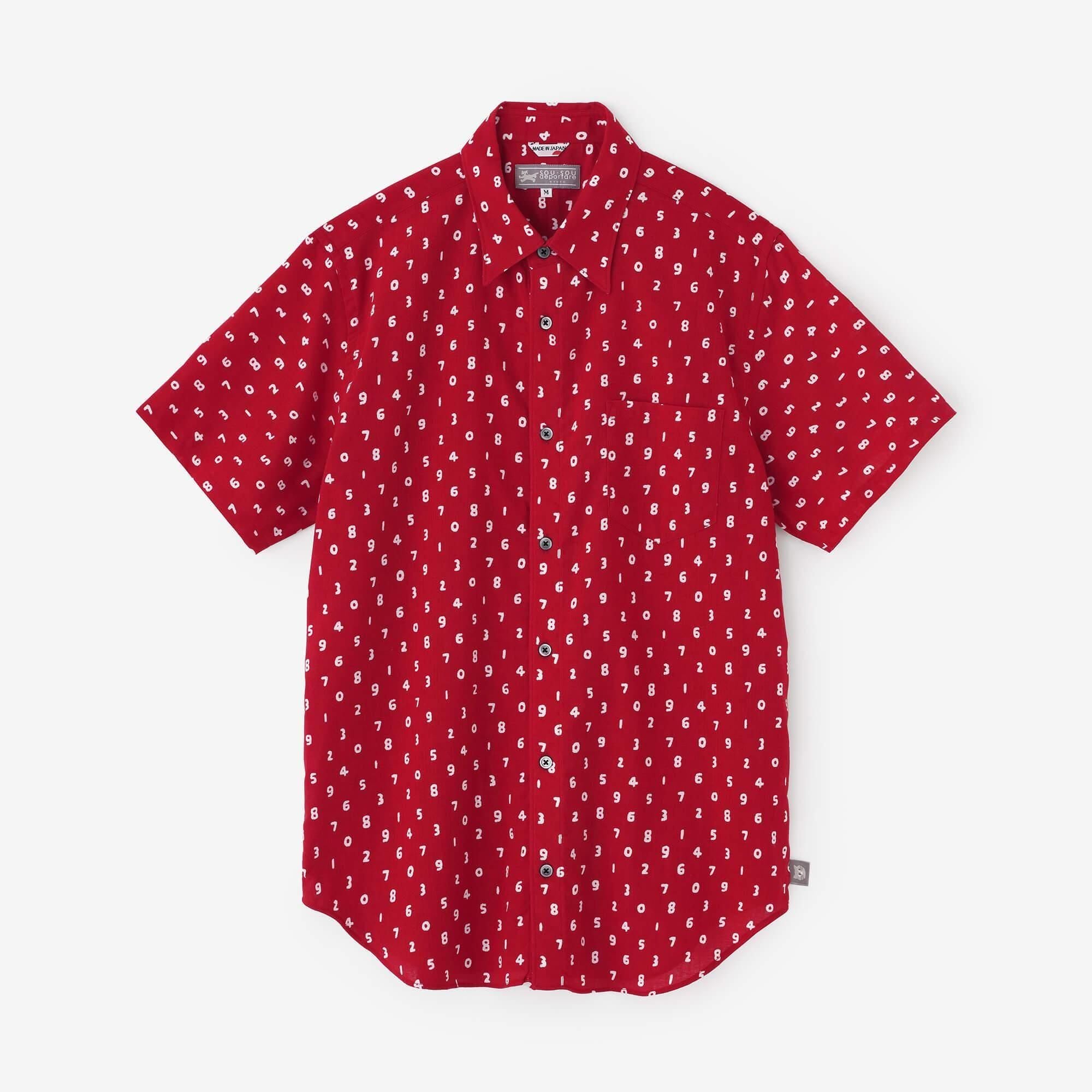 【net limited】Isemomen Cotton Bun / Short Sleeve Shirt Mini SO-SU-U Red