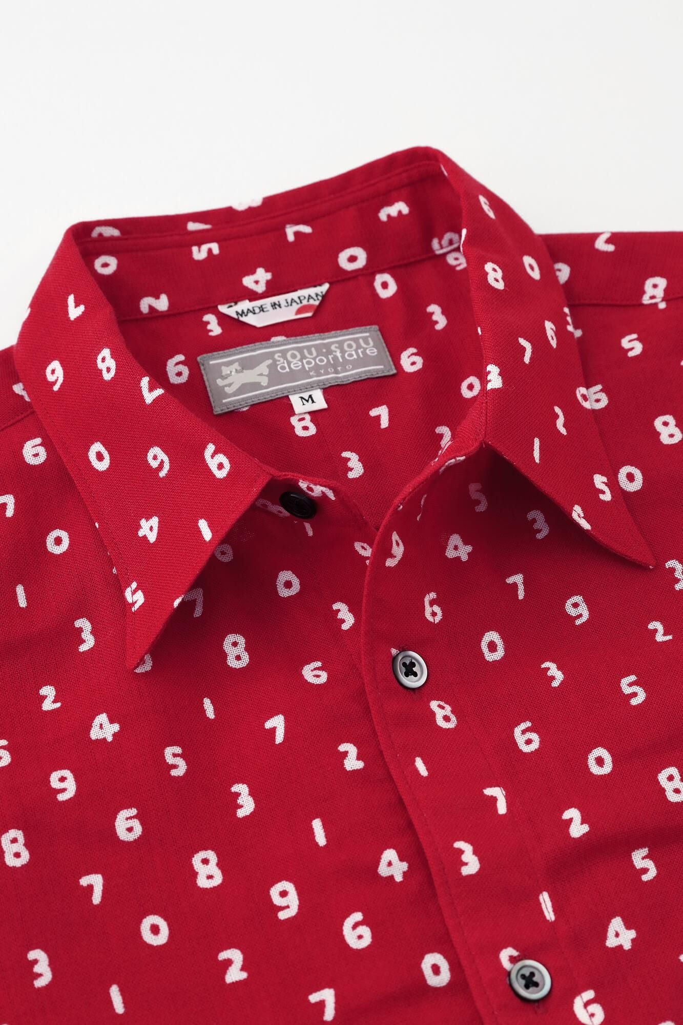 【net limited】Isemomen Cotton Bun / Short Sleeve Shirt Mini SO-SU-U Red