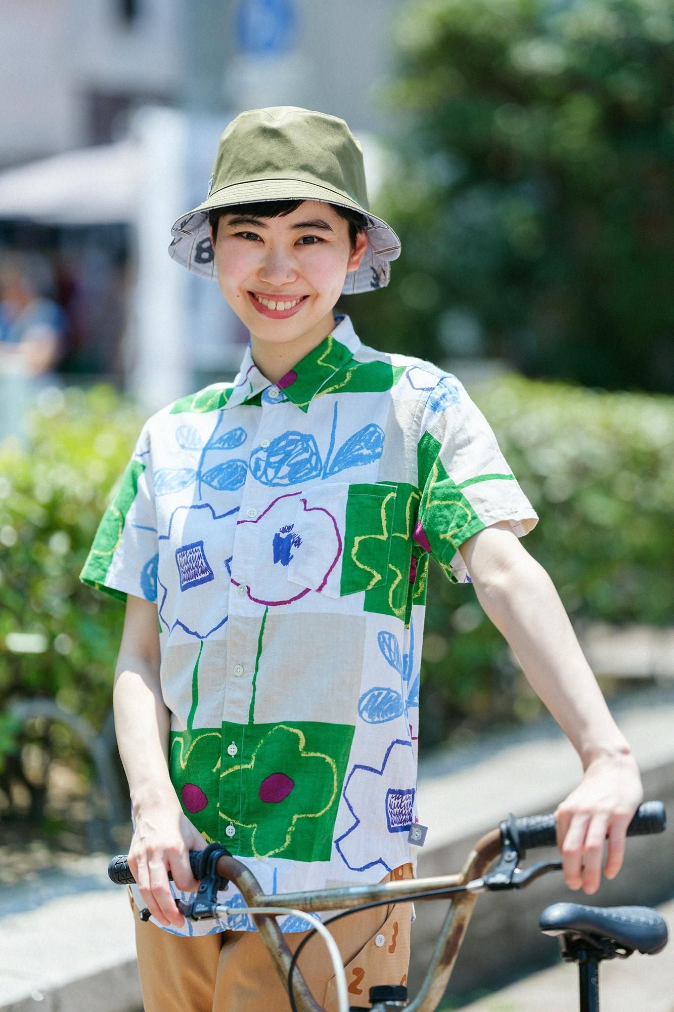 【官網限定】伊勢木棉文短袖襯衫/孩童