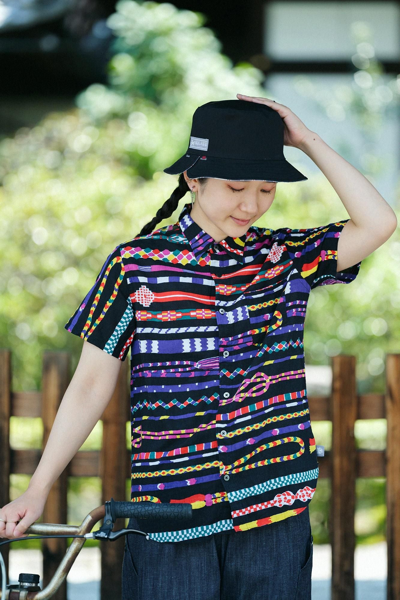 【官網限定】伊勢木棉文/.短袖襯衫編繩