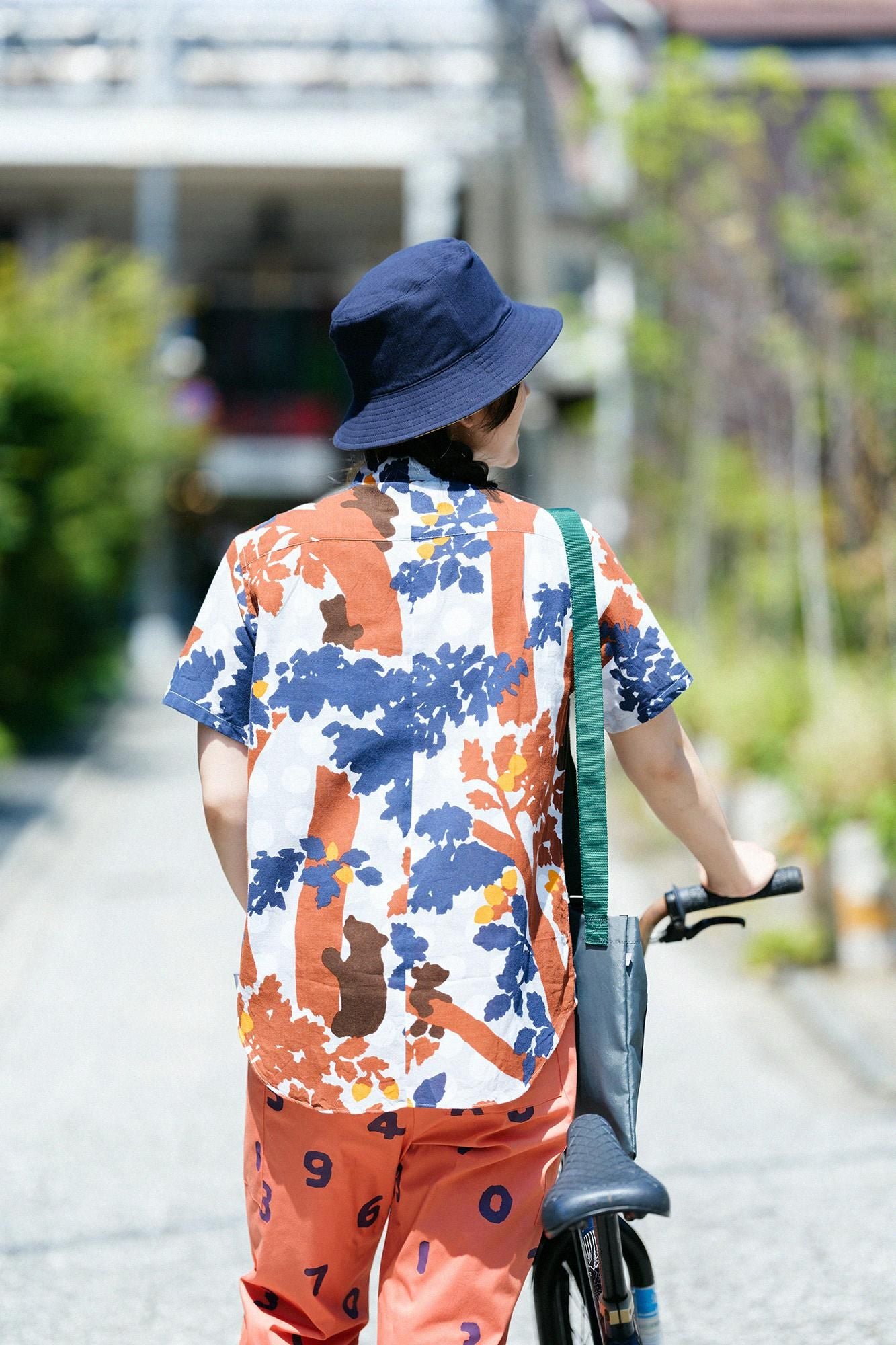 【网络限定】伊势木纹短袖衬衫/小熊