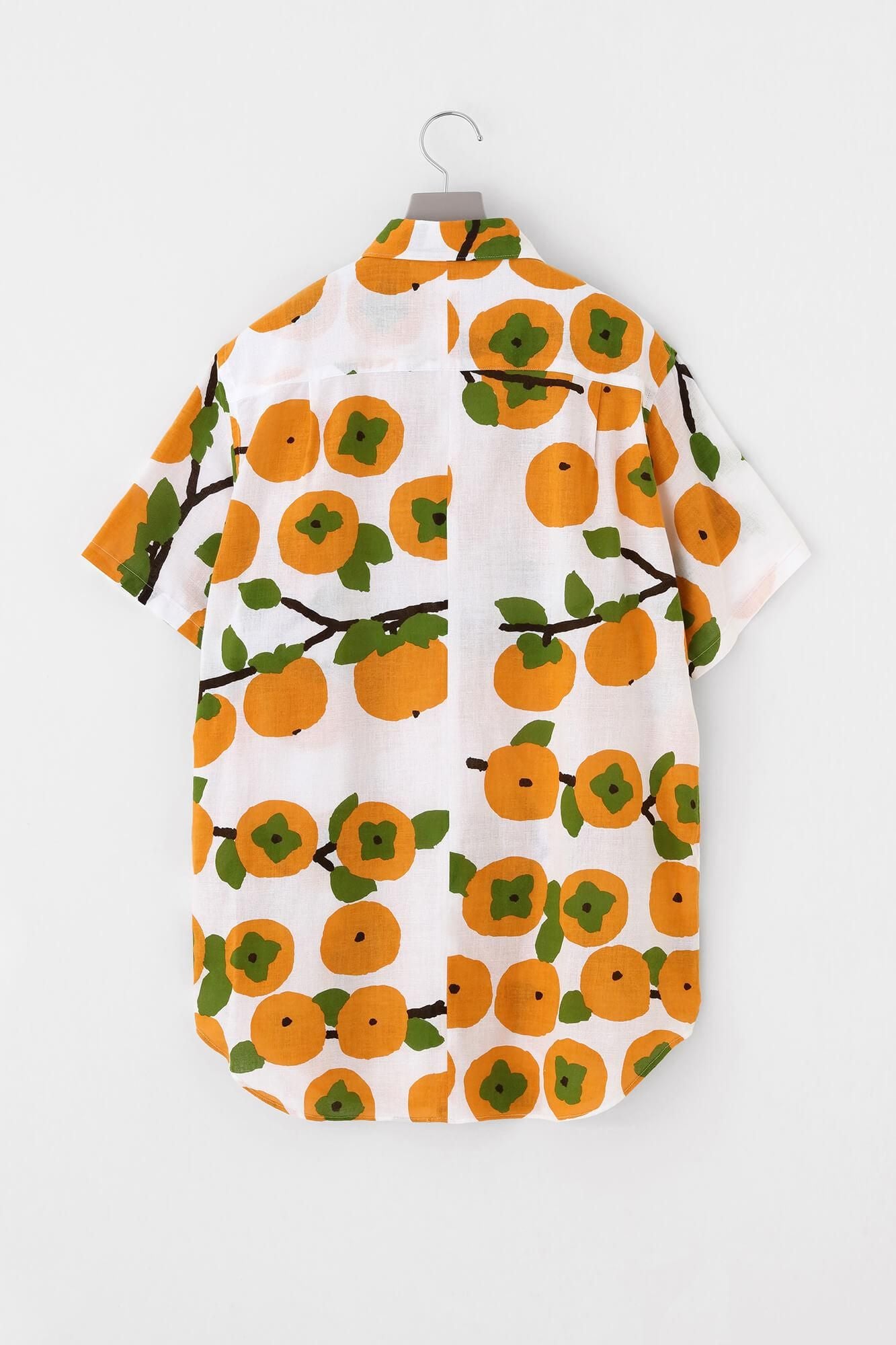 【net限定】伊勢木綿 文(ぶん) 半袖シャツ/柿(かき)