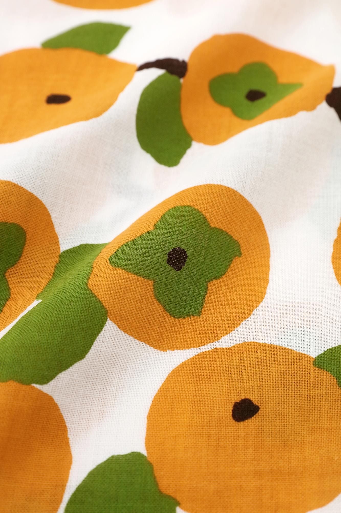 【net限定】伊勢木綿 文(ぶん) 半袖シャツ/柿(かき)