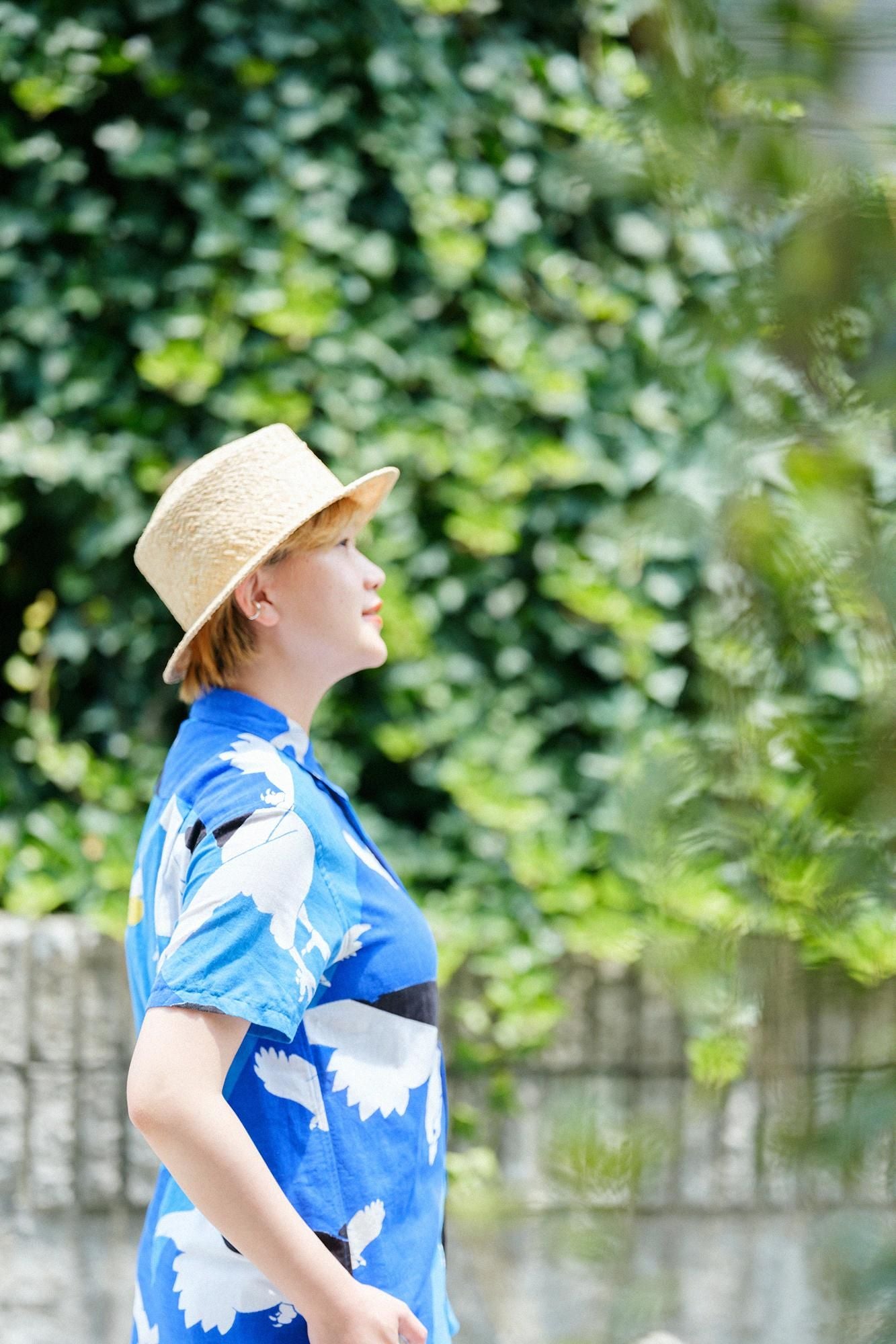 【net限定】伊勢木綿 文(ぶん) 半袖シャツ/鷹(たか)