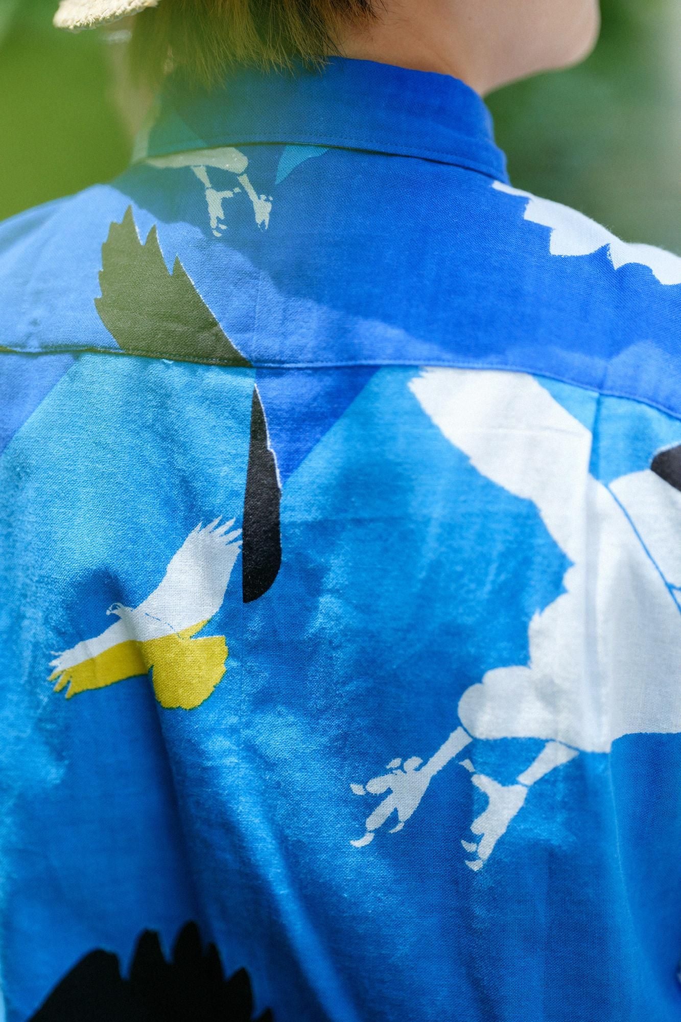 【net限定】伊勢木綿 文(ぶん) 半袖シャツ/鷹(たか)