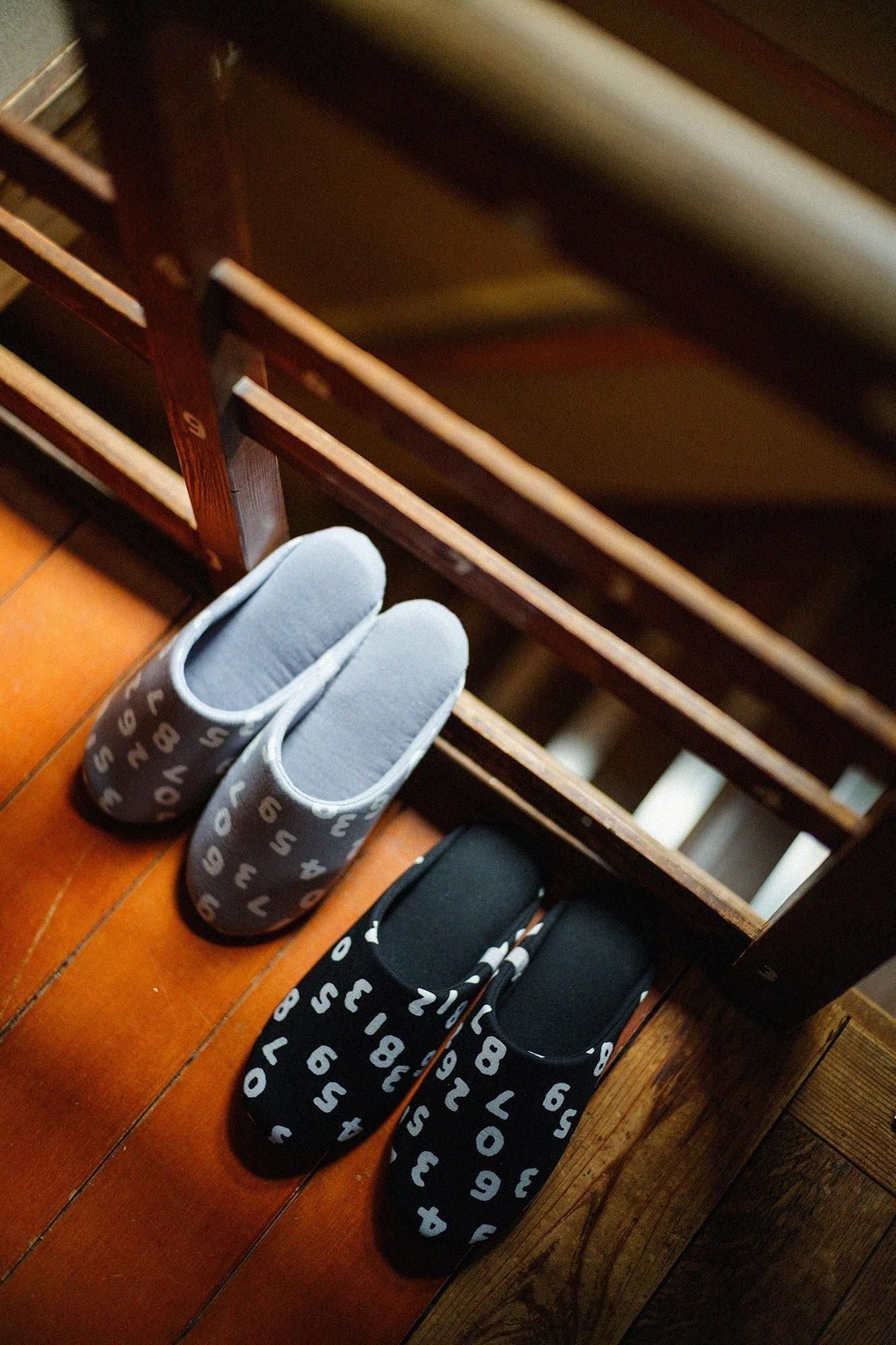 圖案紋樣室內拖鞋/SO-SU-U十數 昆 黑色