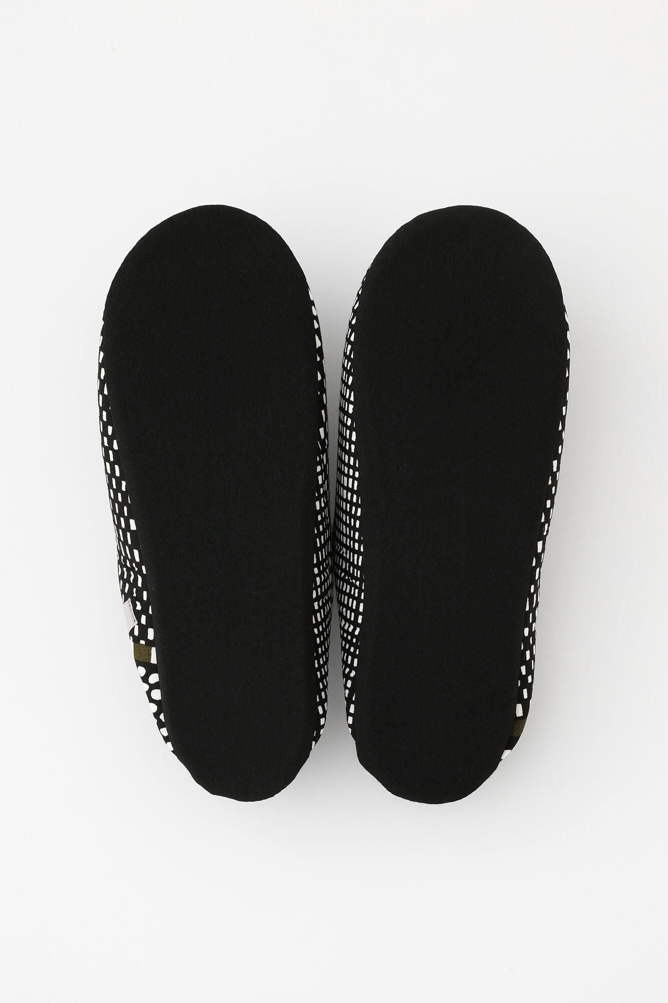 圖案紋樣室內拖鞋/點線 墨色