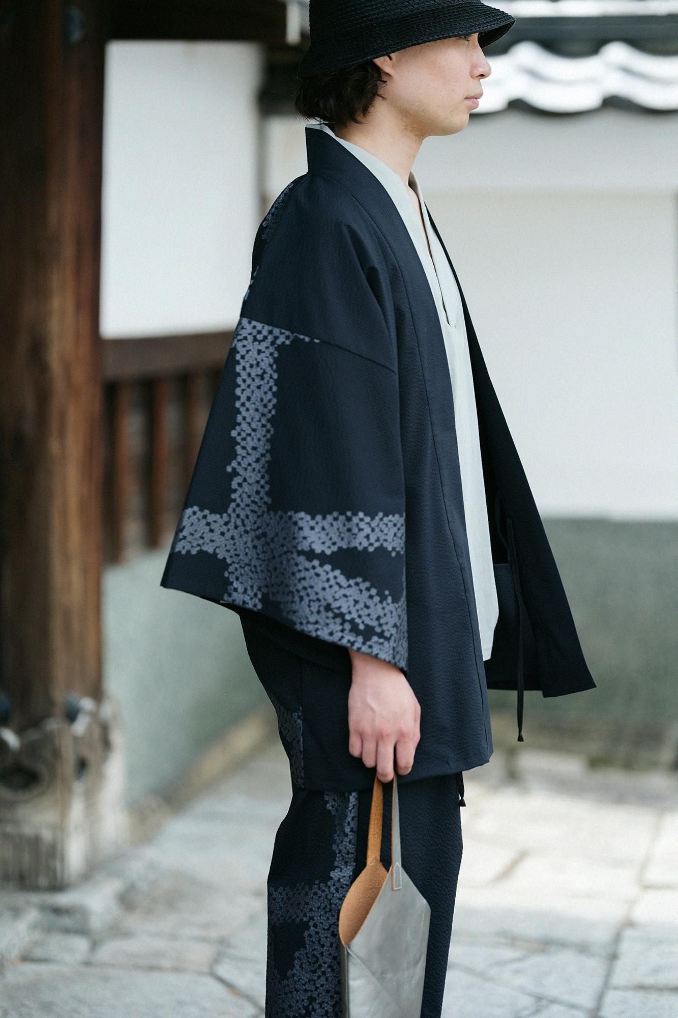 C/CM(R) 縬織 甚兵衛羽織(Jinbabaori)/黑色(如果戴上它,那很好)×五花大綁