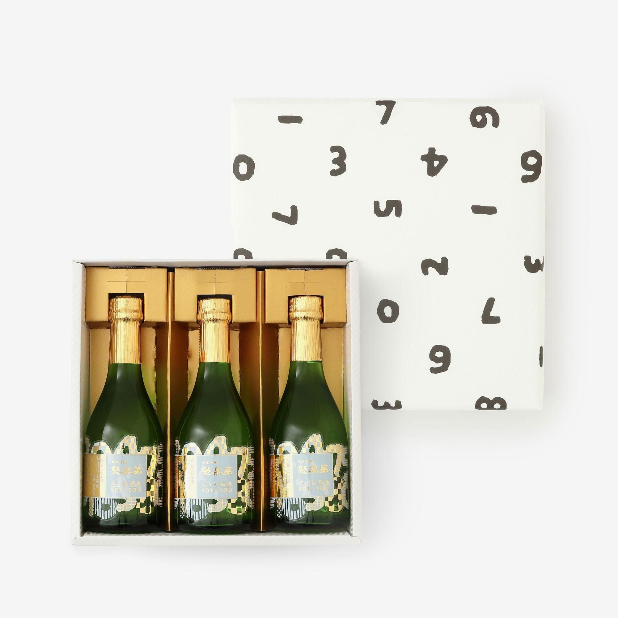 衛生日用品 Jun sasaki □SOU・SOU×Sasaki Sake Brewery Junmai Ginjo Jurakudai3 Bottles Set