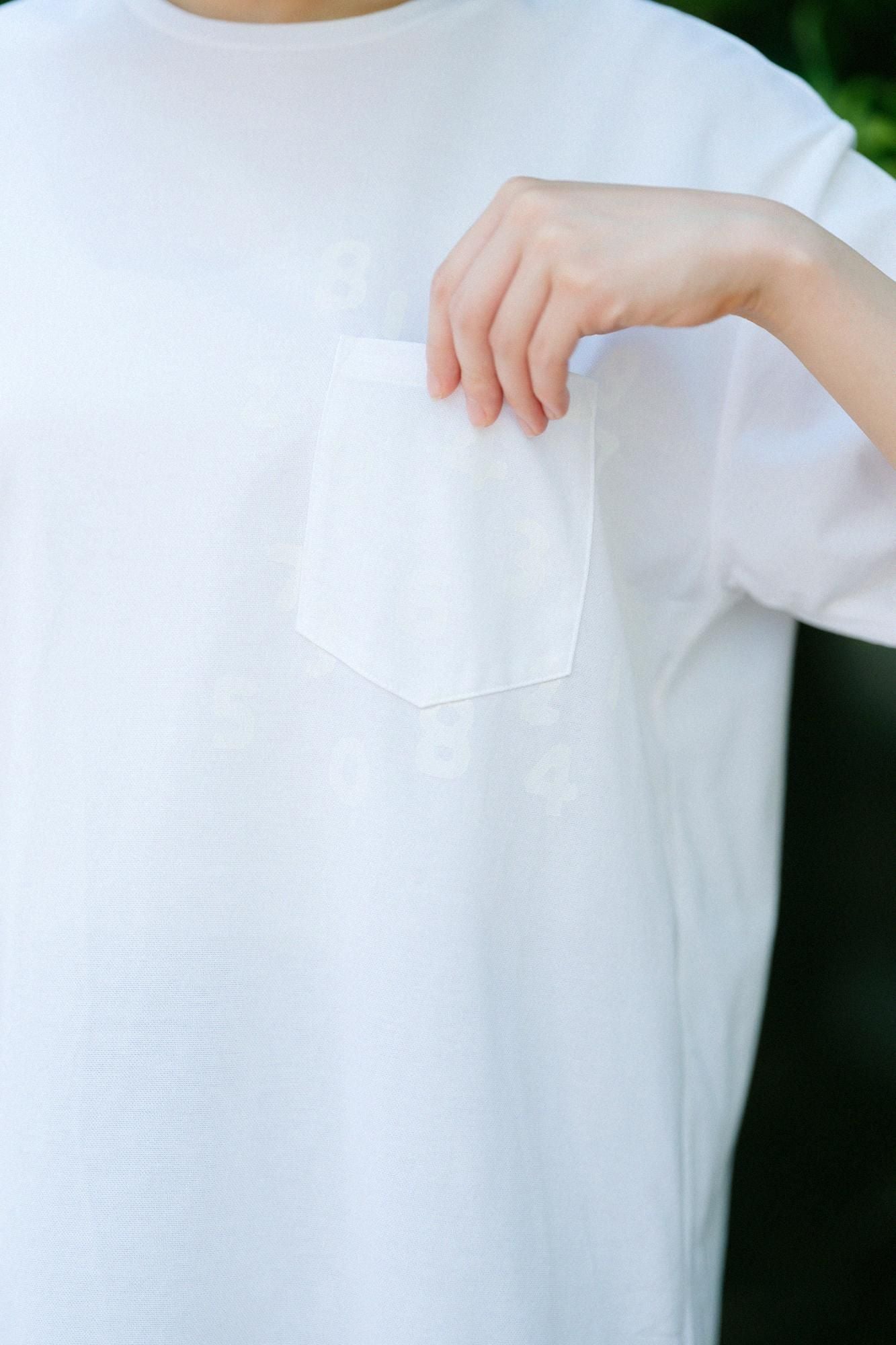 C/CM(R)カノコ 半袖ポケット BIG T/ホワイト