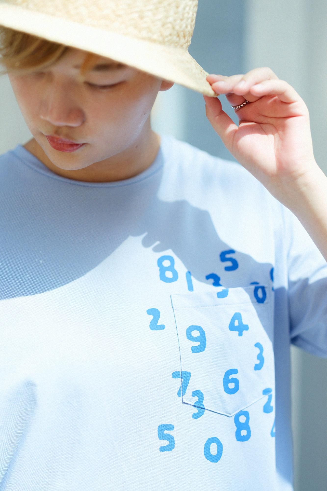 C/CM(R)カノコ 半袖ポケット BIG T/サックスブルー