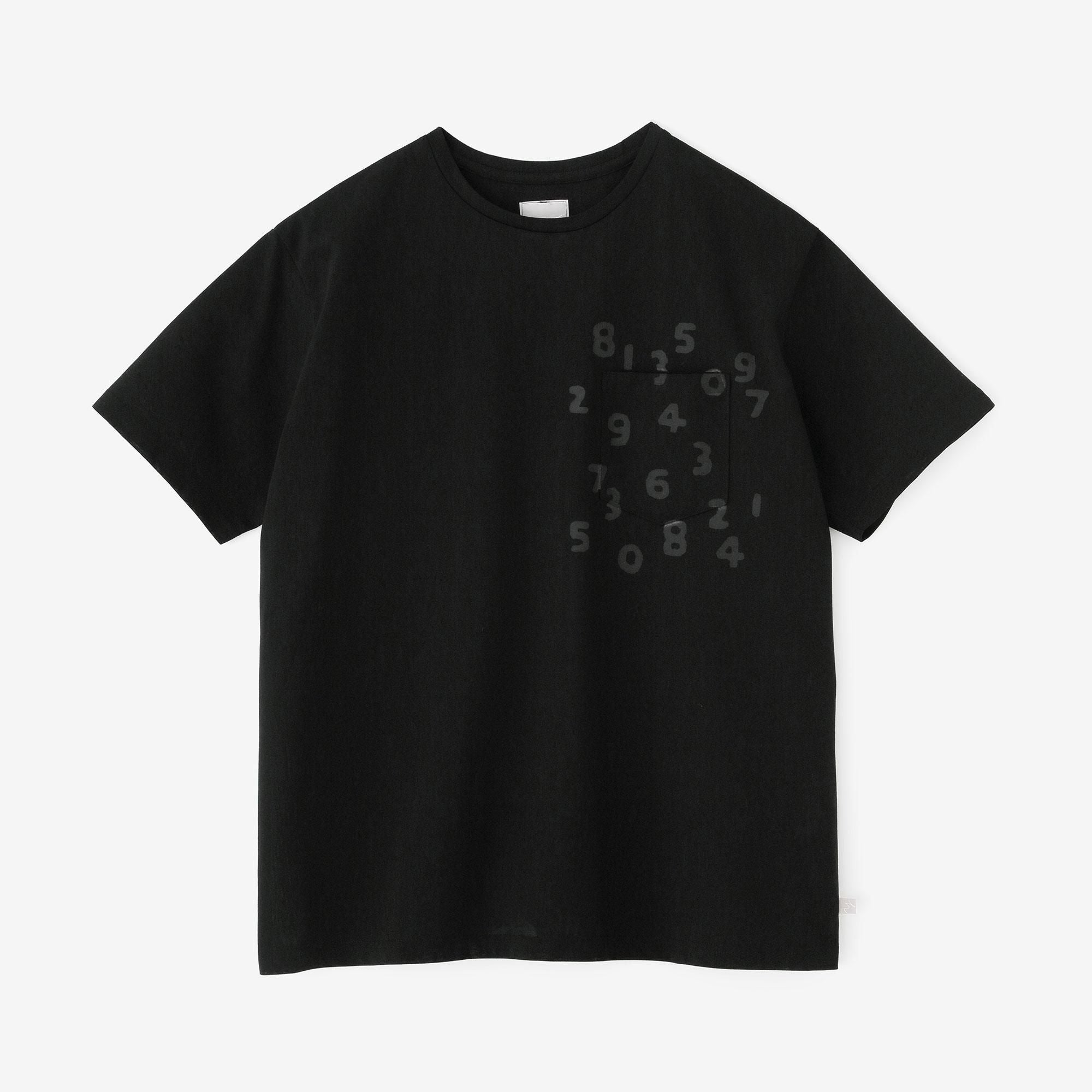 C/CM(R)カノコ 半袖ポケット BIG T/ブラック
