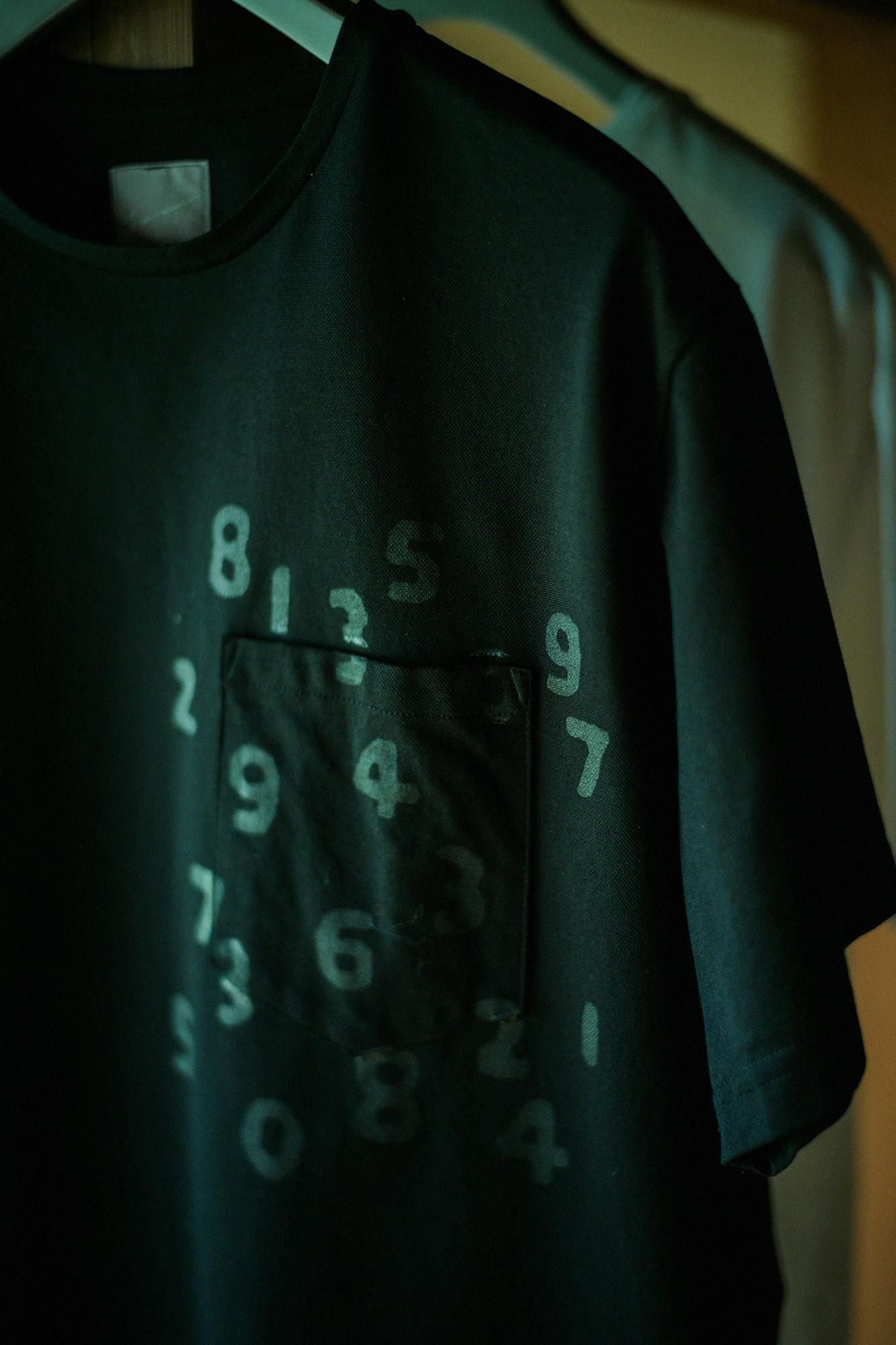 C/CM(R)カノコ 半袖ポケット BIG T/ブラック