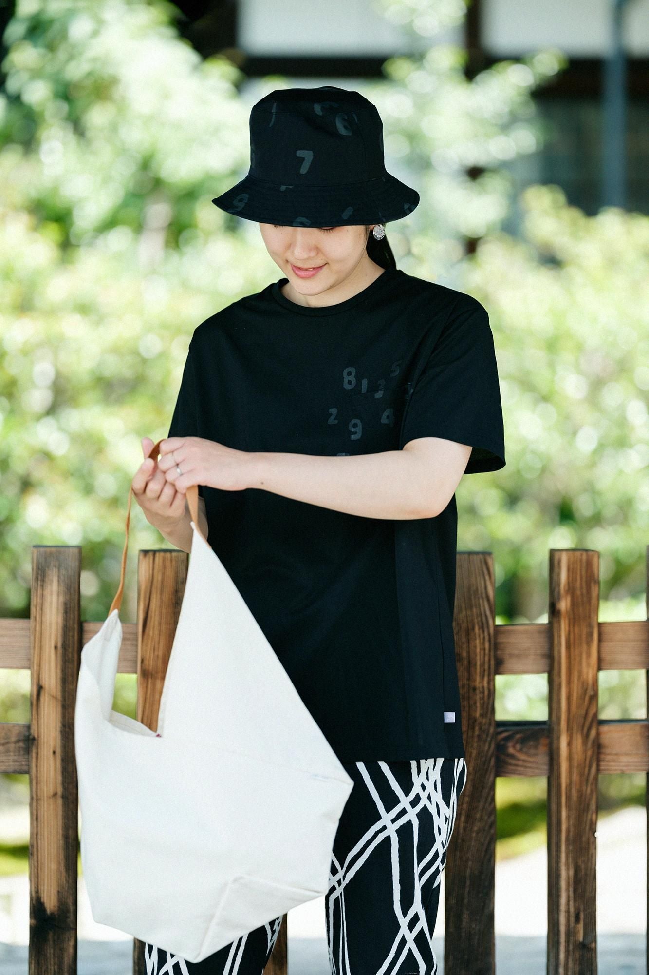 C/CM(R)カノコ 半袖ポケット BIG T/ブラック