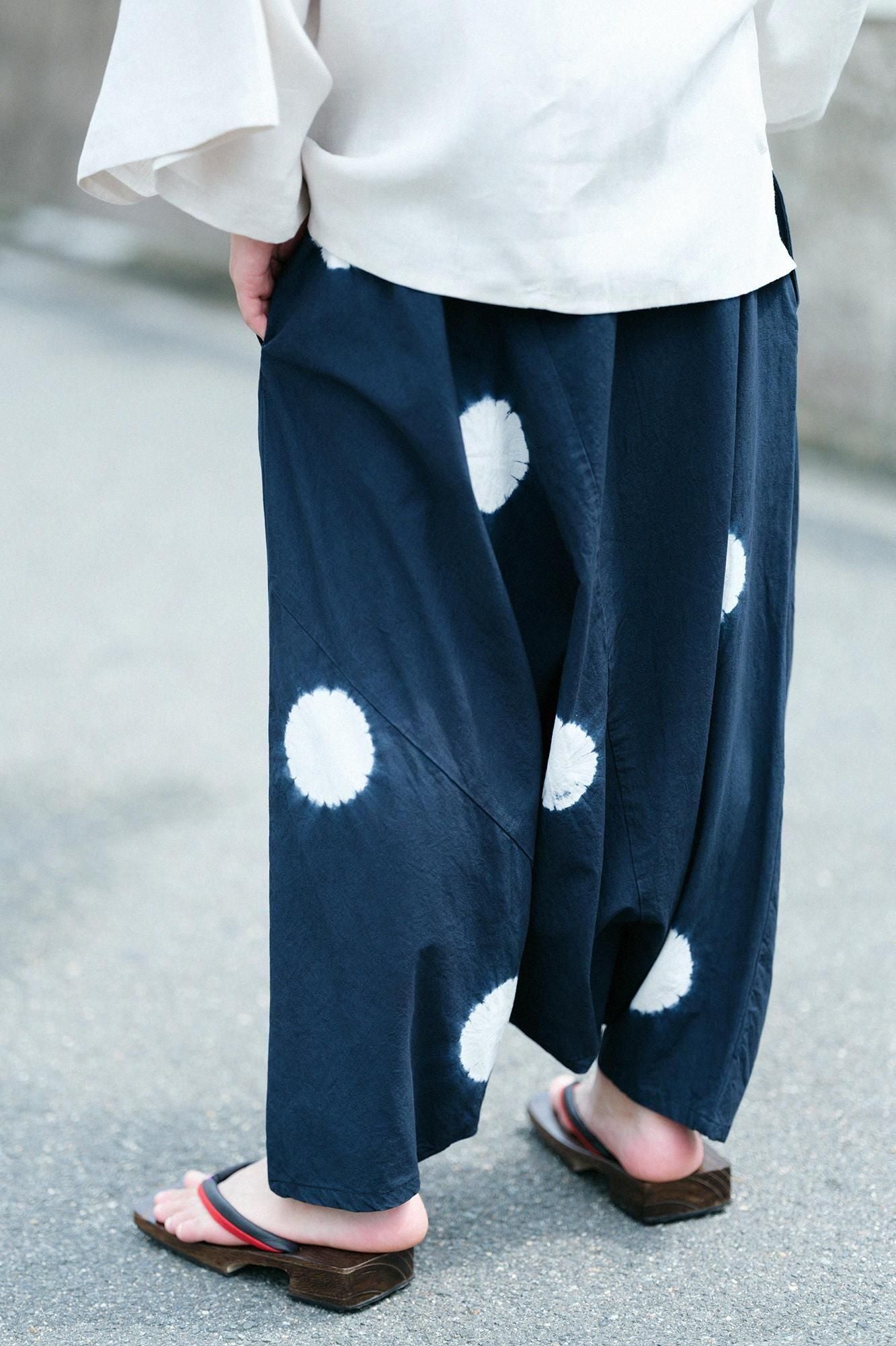 Shinkiyo Shibori Baumwollleinen Fuji/Mizutamai große Tupfen Nubairo x Kijiro