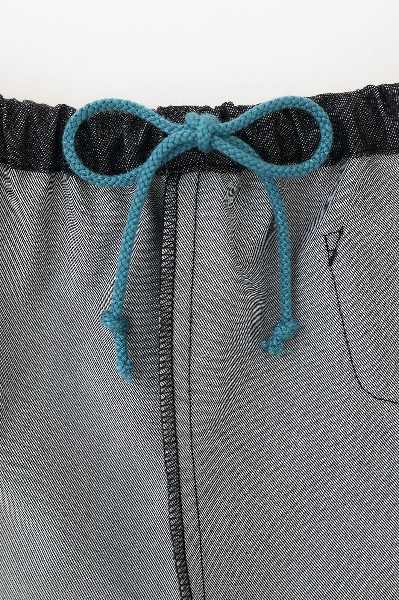 ●Men × Cool Motion (R) Monpe Pants for Kids 3 Pockets / Kitten Craze Blue