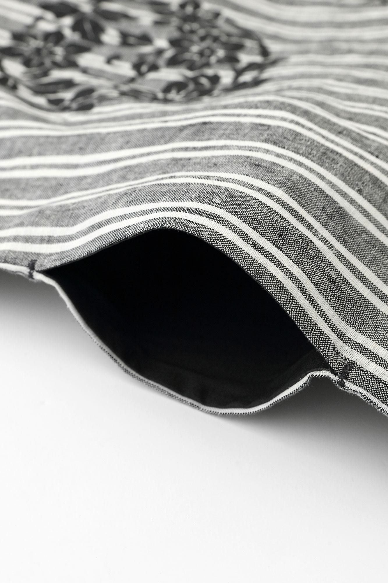 Linen Rectangular Dress Split Joint / Harumaru Pattern Scattered and Blank