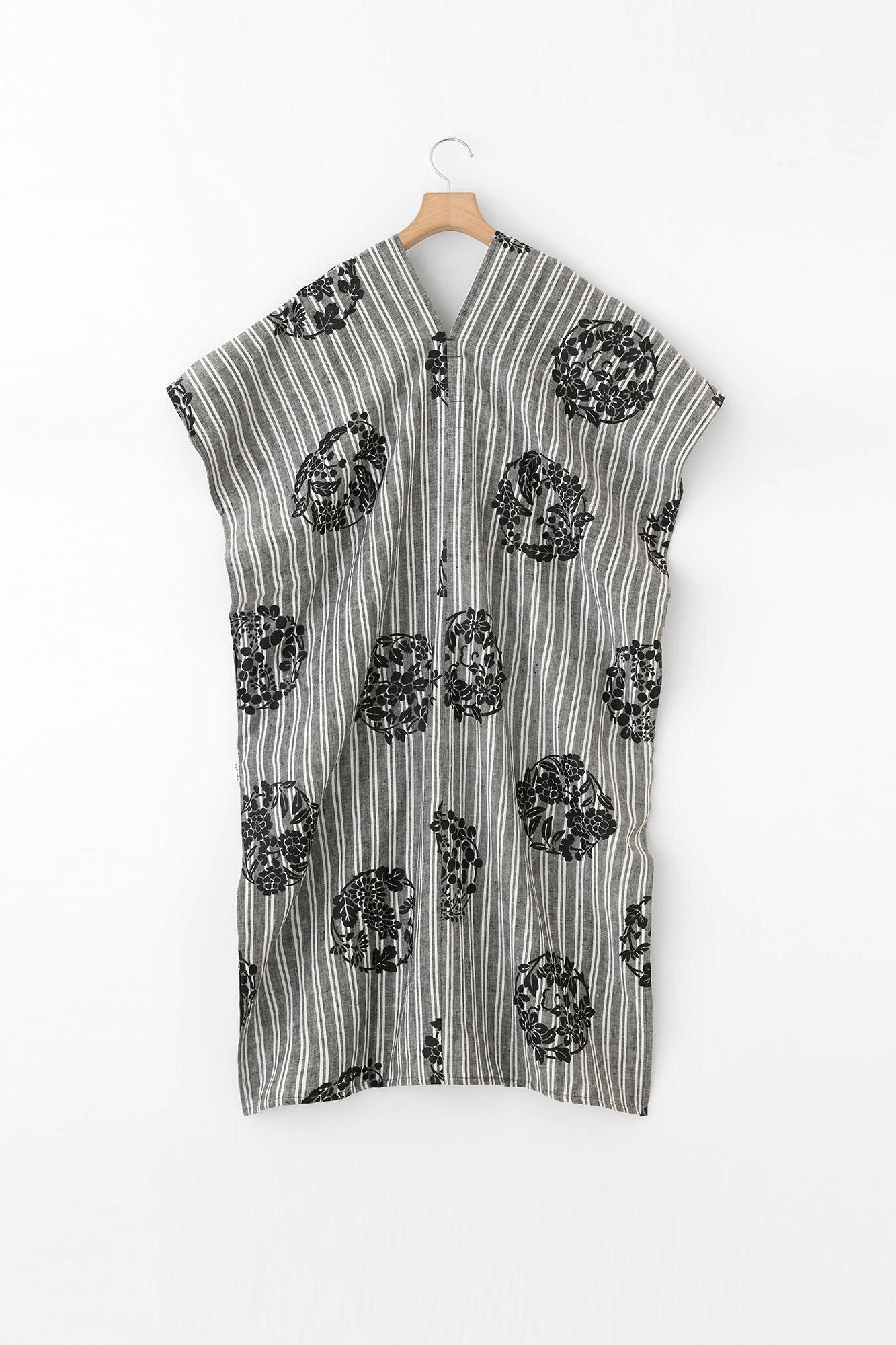 마 직사각형 원피스 후타츠미(후타츠미)/하나마루 문양 치라시