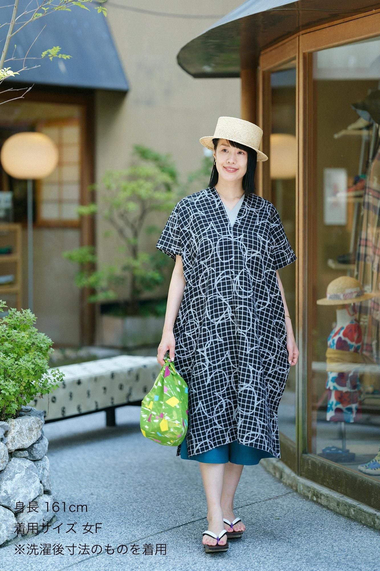 Linen Rectangular Dress Split Joint / Happiness