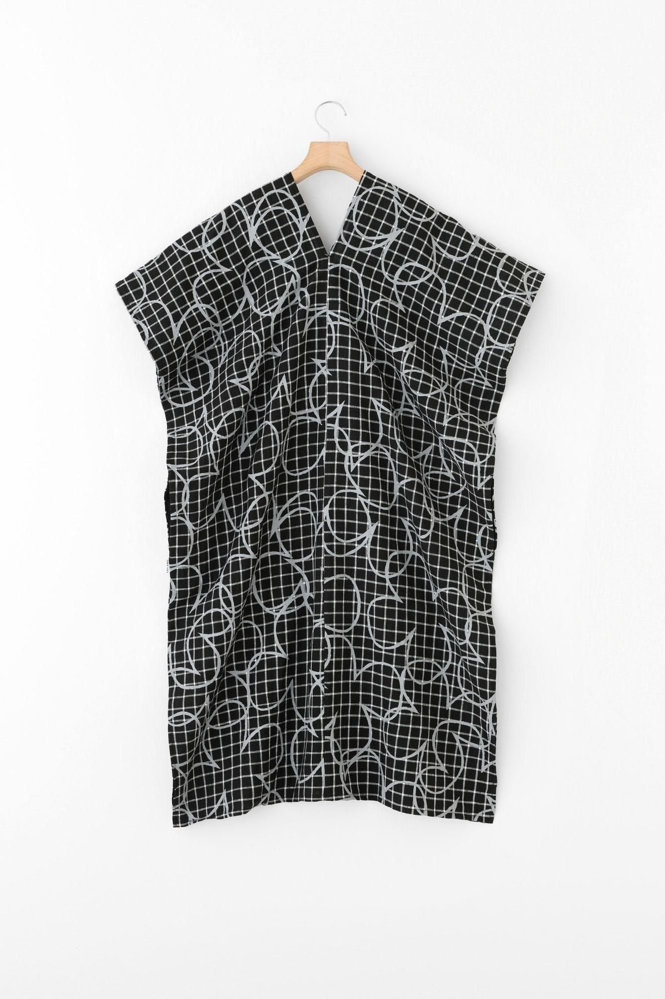 Linen Rectangular Dress Split Joint / Happiness