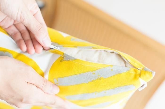 平織り21番手 クッション(座布団)カバー/うらら 嬉々(きき)【※お届けに約3週間】