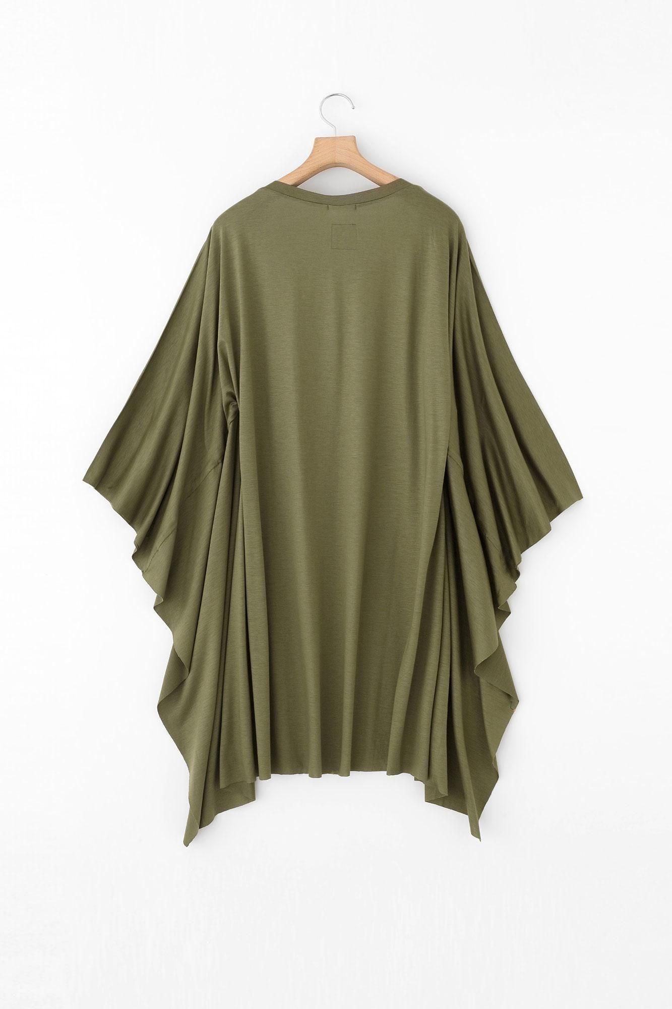GIZA x Lyocell Plain Stitch Squirrel-like Cardigan / Olive Green