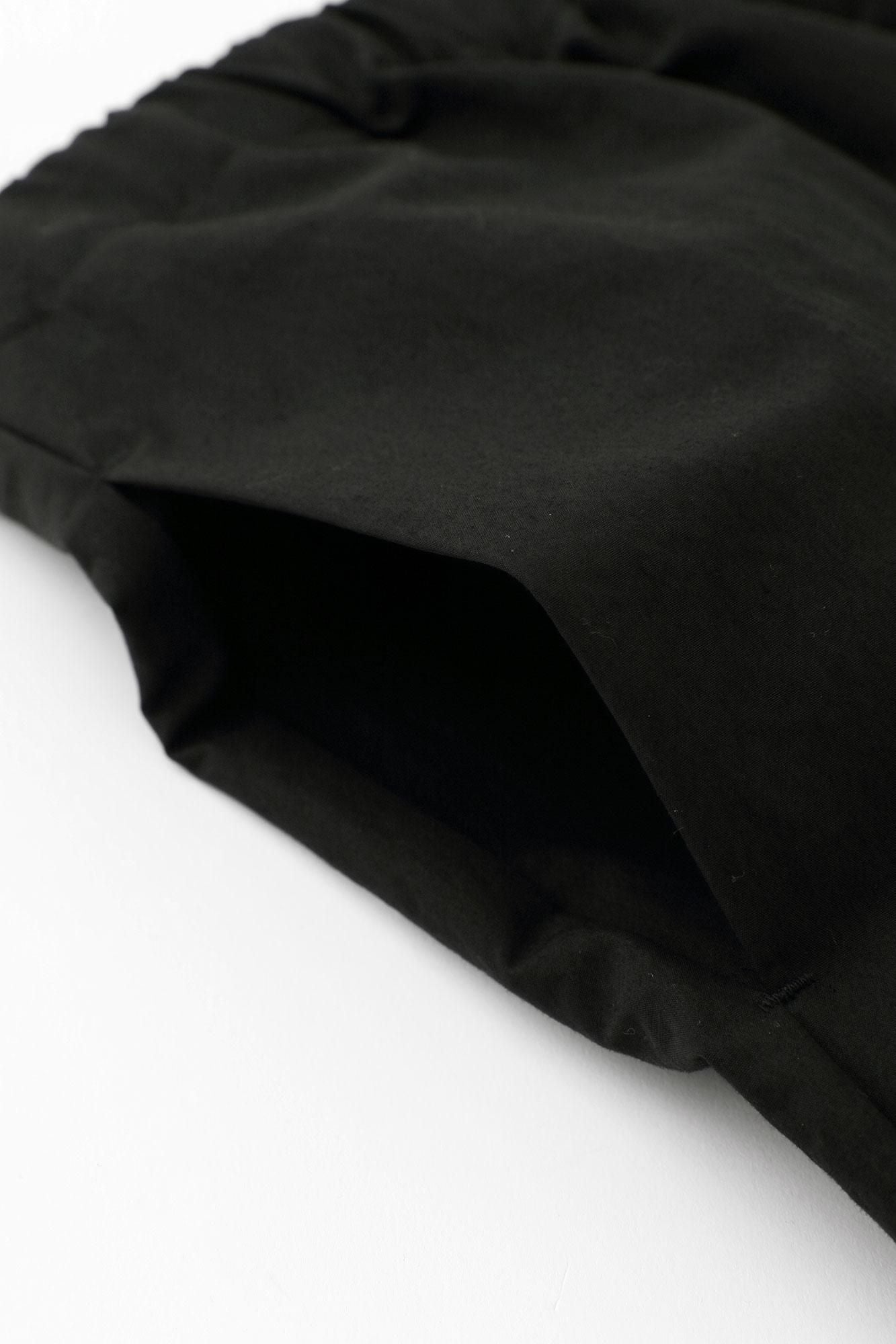 棉尼龍束口褲/黑色