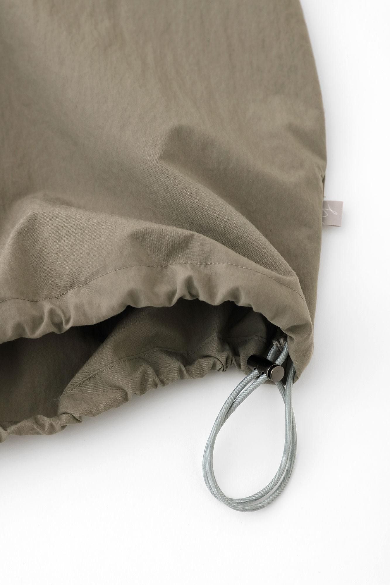 コットンナイロン ドルマンスリーブ ラルゴチュニック/モスグレー