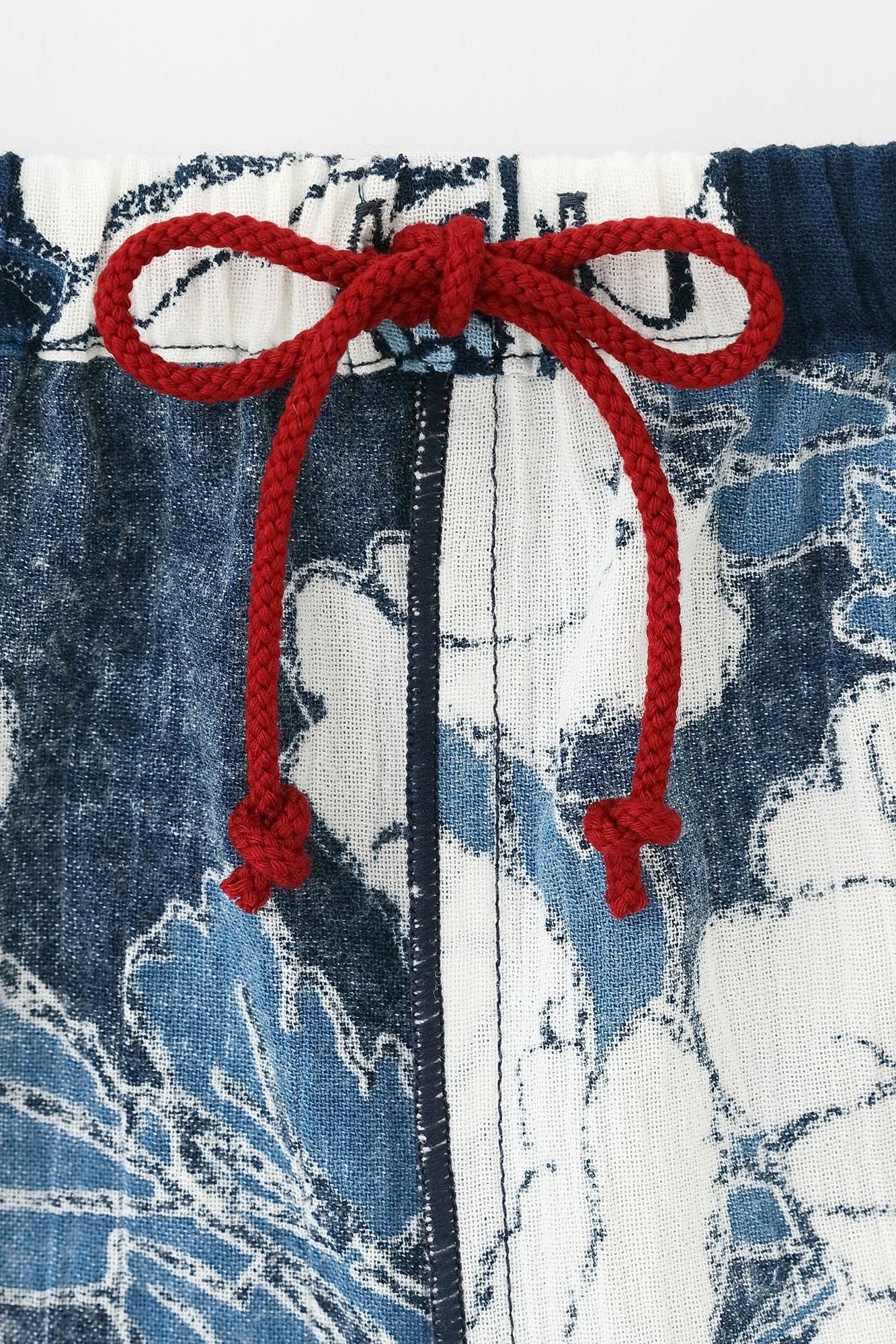 ●高島縮棉20/20 Ainasen童裝長褲 蕾/牡丹盛開