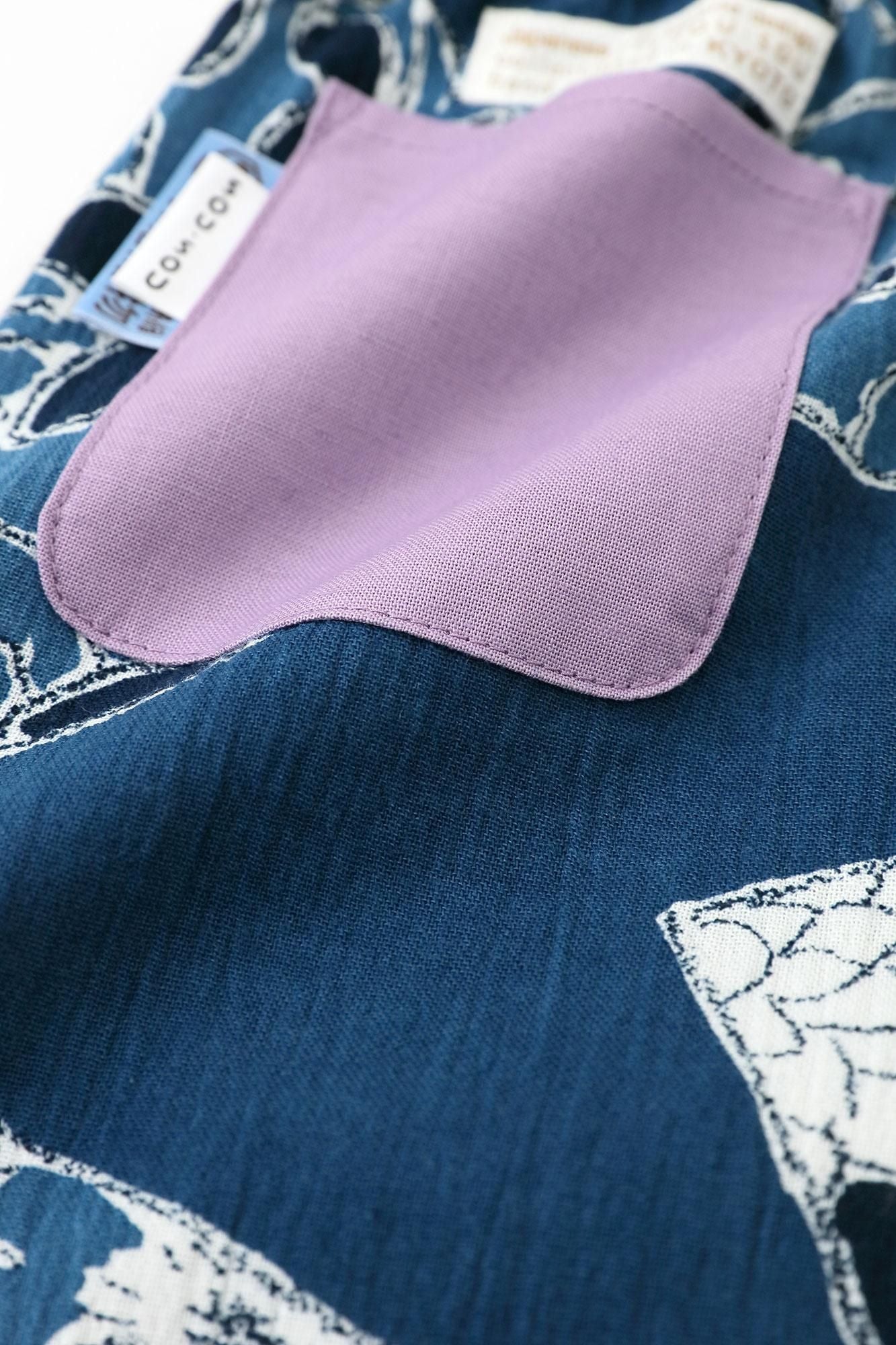 ●高島縮棉20/20 愛奈森童裝長褲 蕾/扇子