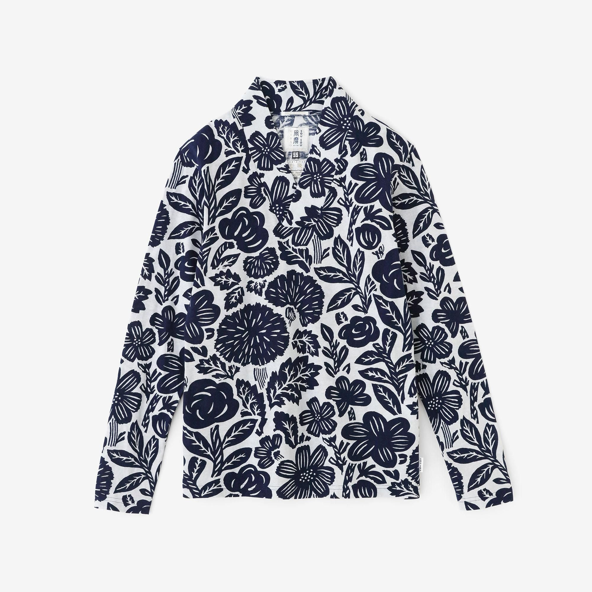 Seba Fubi Kimono Collar Shirt Nukiemon Woodcut