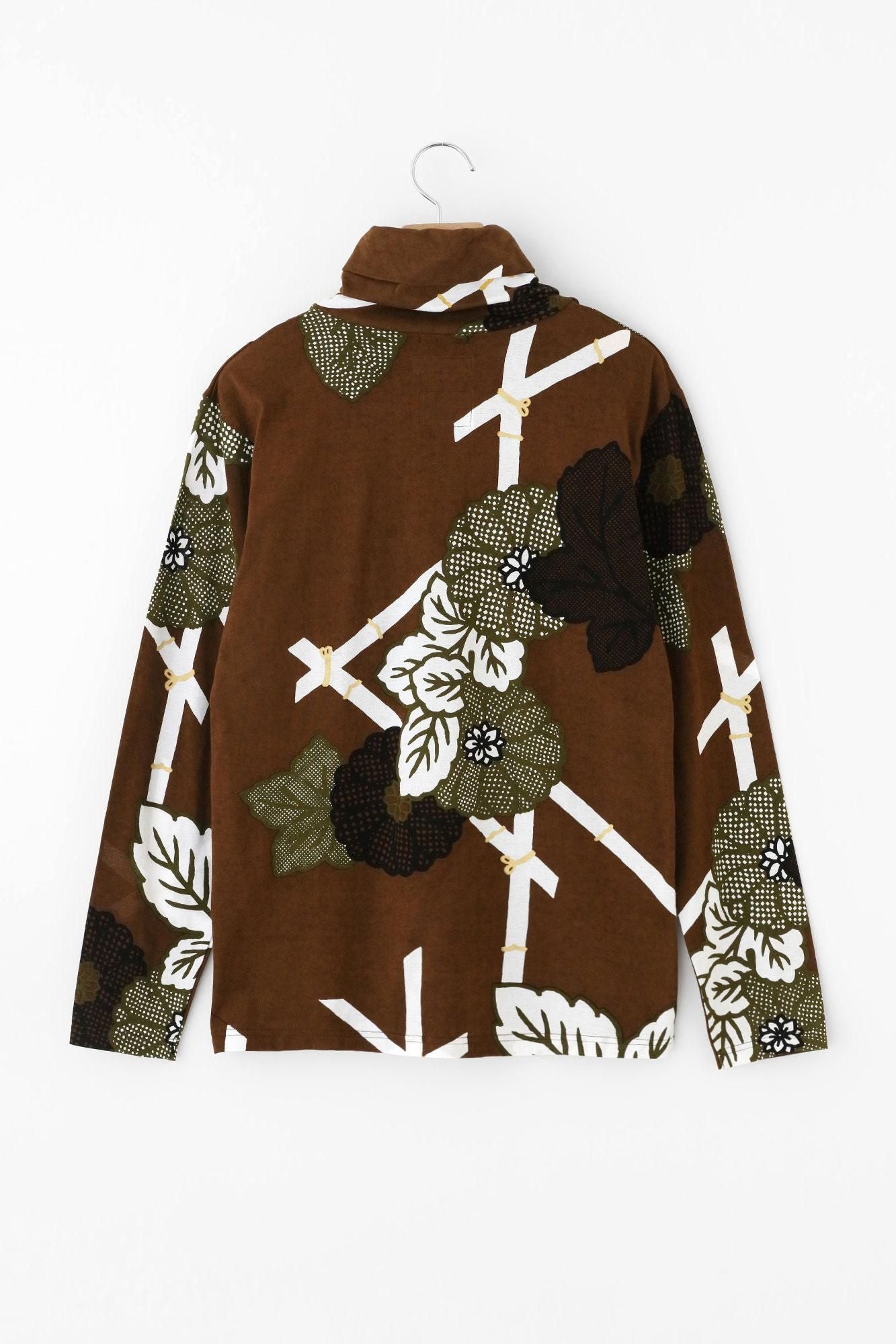 衿巻ジバン/籬菊模様(まがきぎくもよう) 写し(うつし) 憲法色(けんぽういろ)