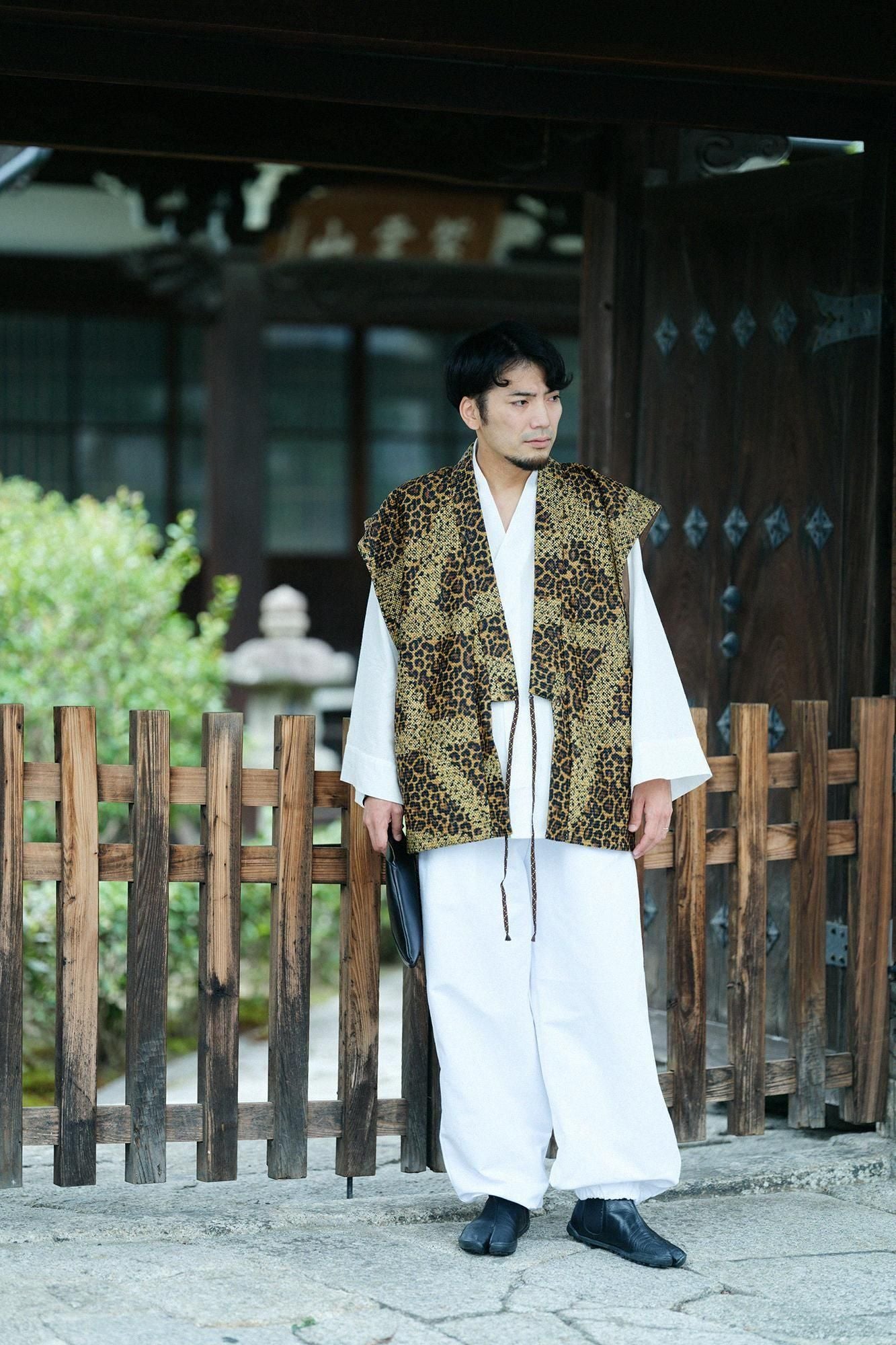 高島縮棉 20/20寬袖襯衣/白色