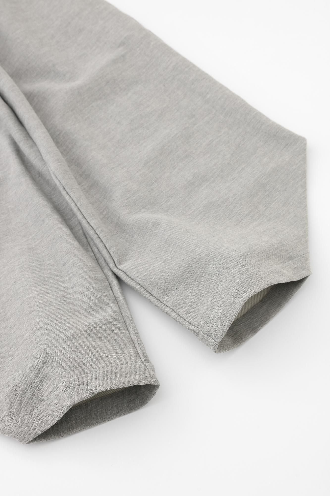 伸 斜紋織 闊腿褲 穩/銀灰色